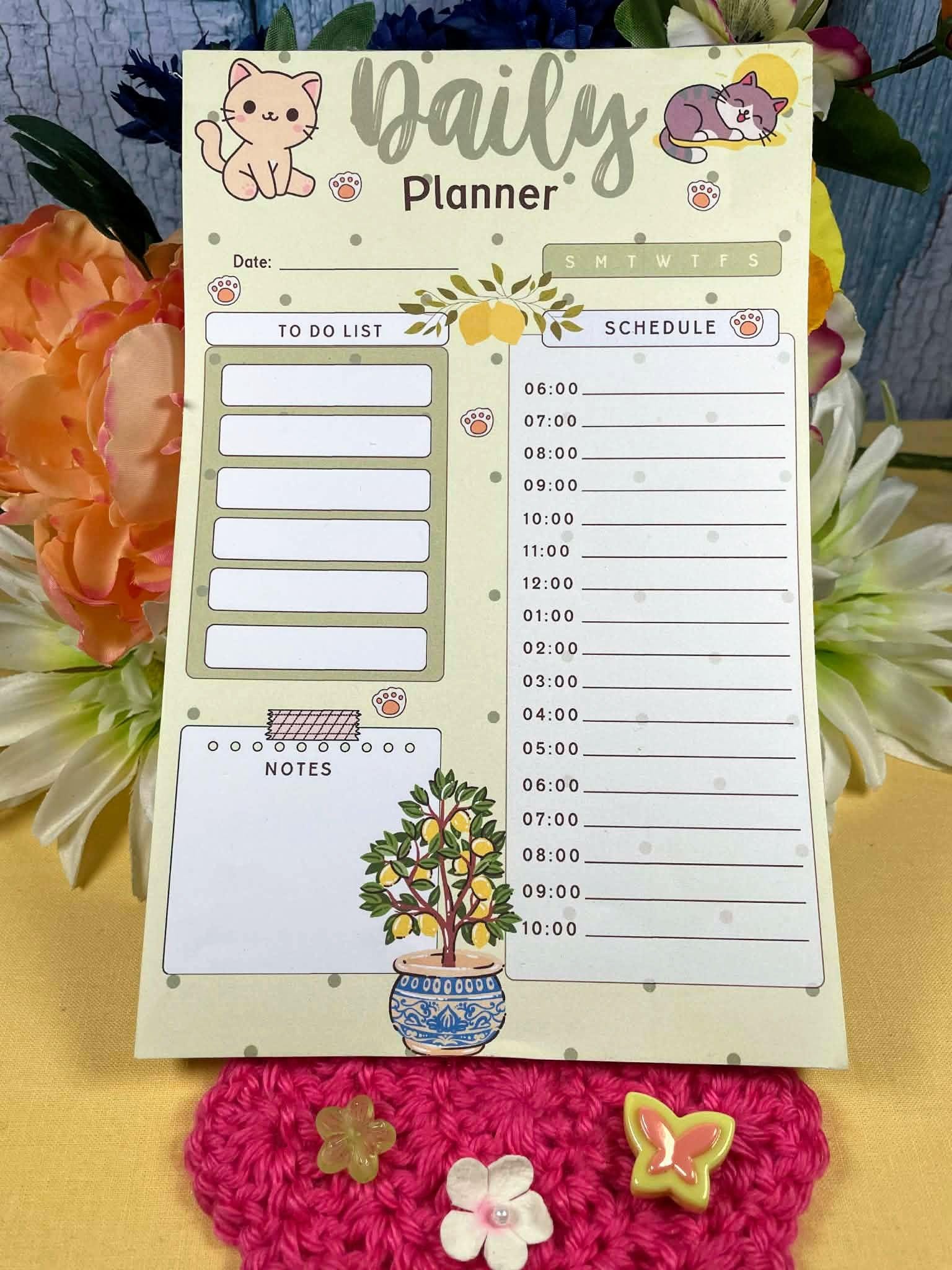 Lemon Grove Daily Planner Notepad 5.5" x 8.5" Autumnmist Boutique