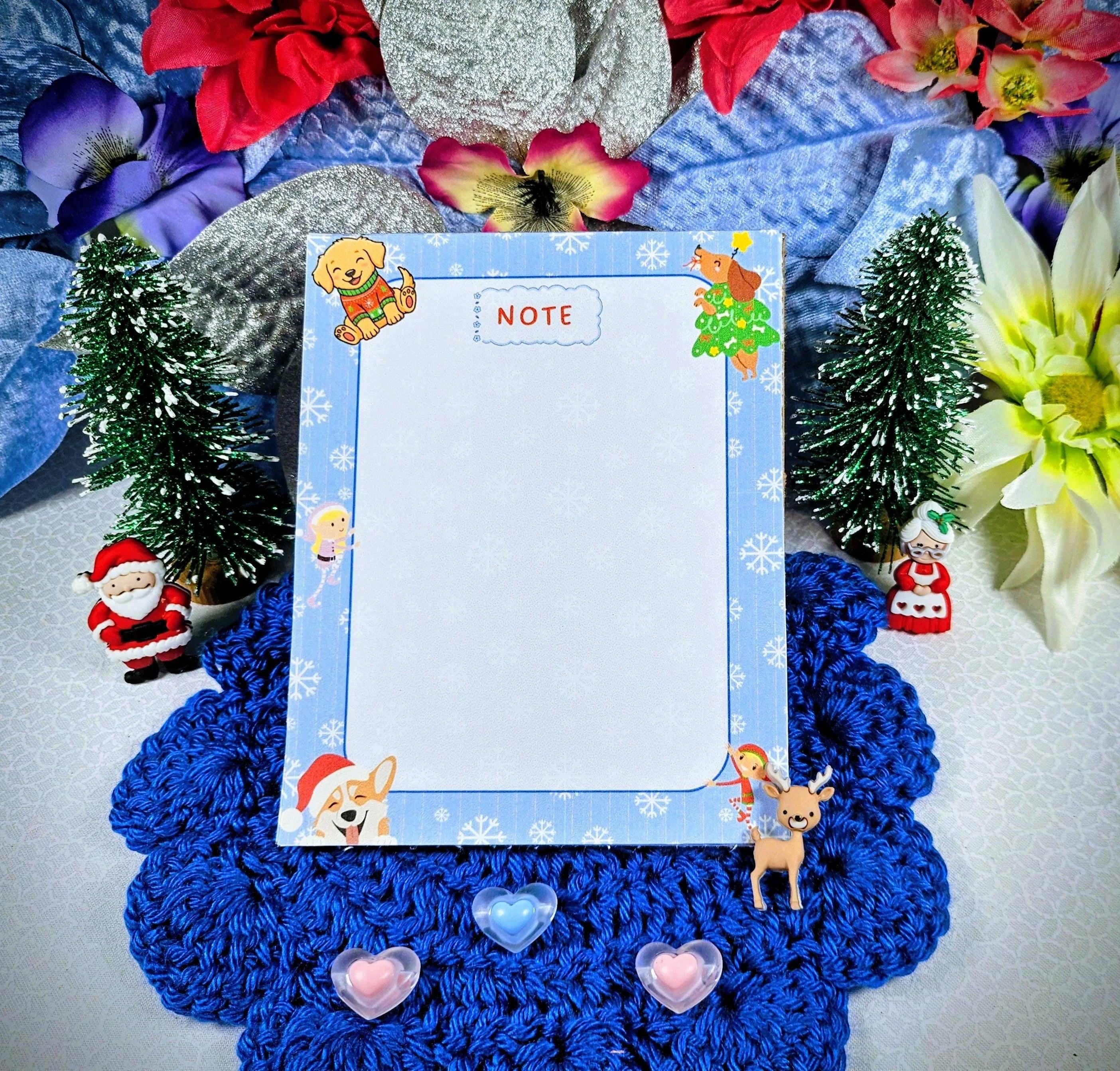 Santa’s Little Barkers Notepad 4.25" x 5.5" - Autumnmist Boutique