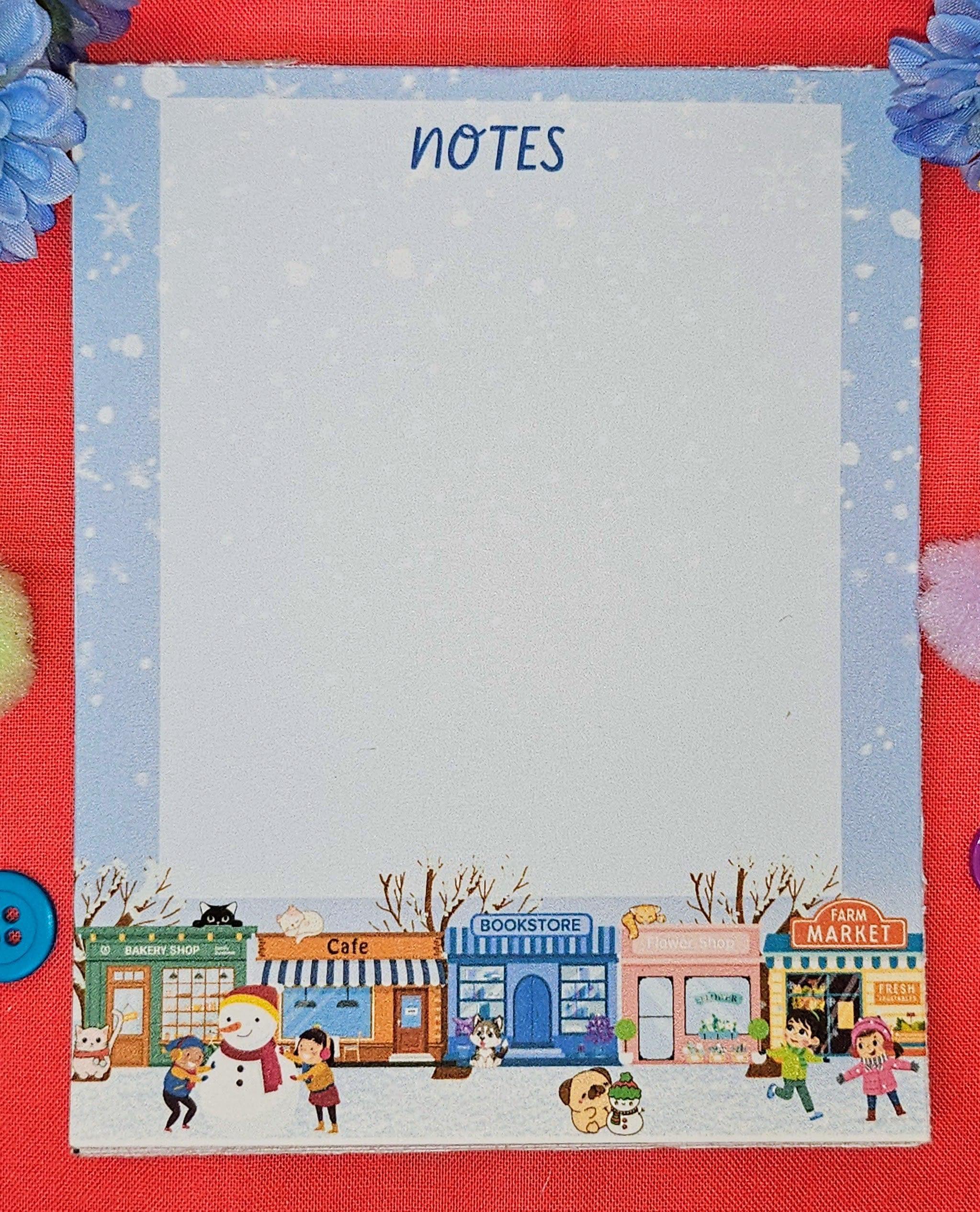 Main Street Winter Edition Notepad 4.25" x 5.5" - Autumnmist Boutique