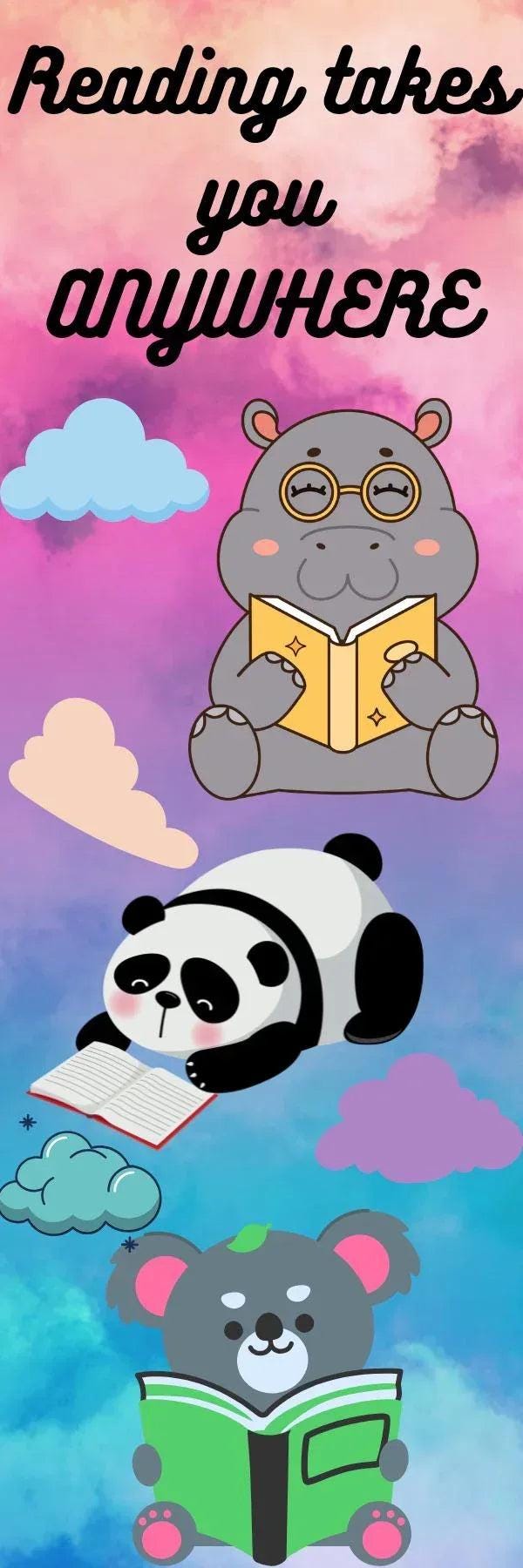 Flying High with Reading Laminated Bookmark - Autumnmist Boutique