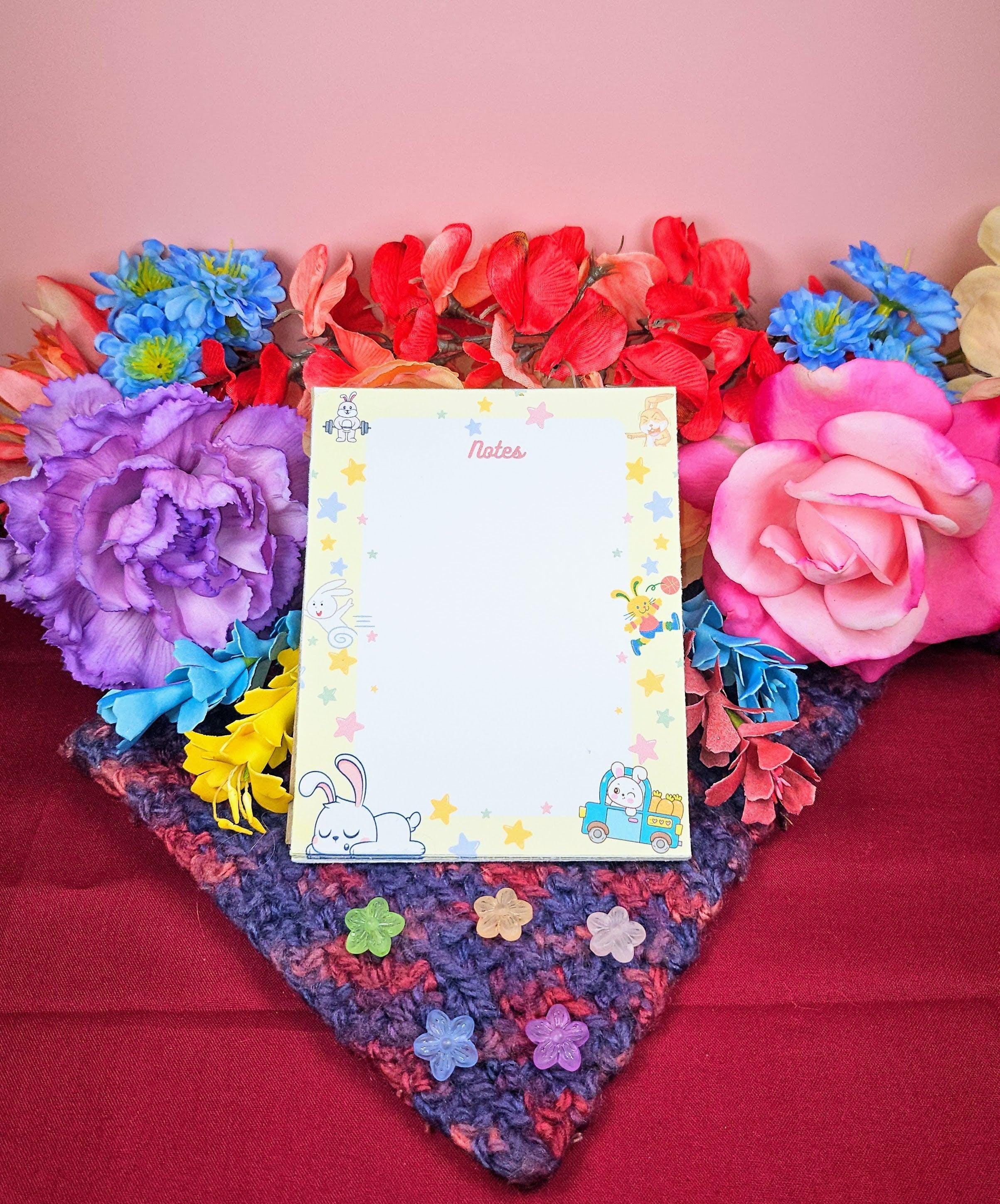 Bunny Carrot Fueled Adventures Notepad 4.25" x 5.5" - Autumnmist Boutique