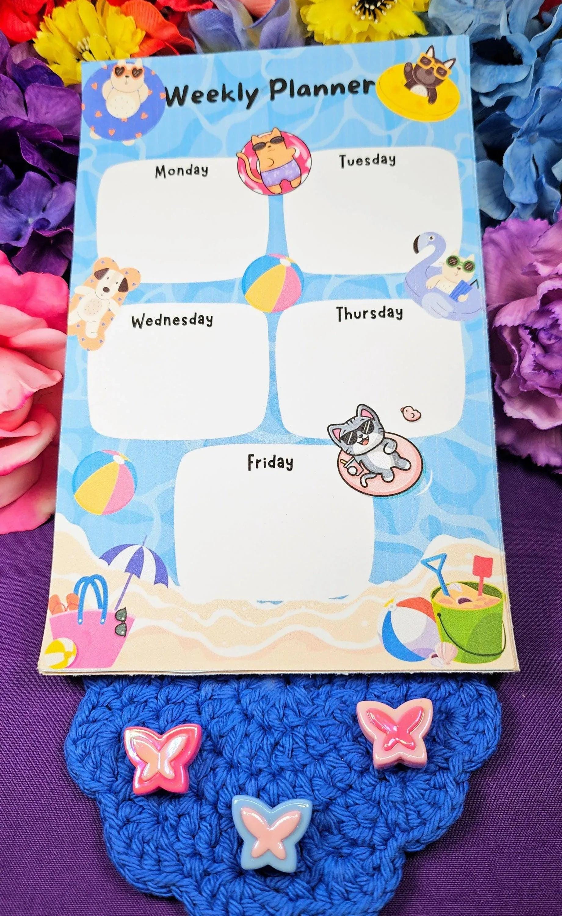 Summer Time Splash Daily Planner Notepad 5.5" x 8.5" - Autumnmist Boutique