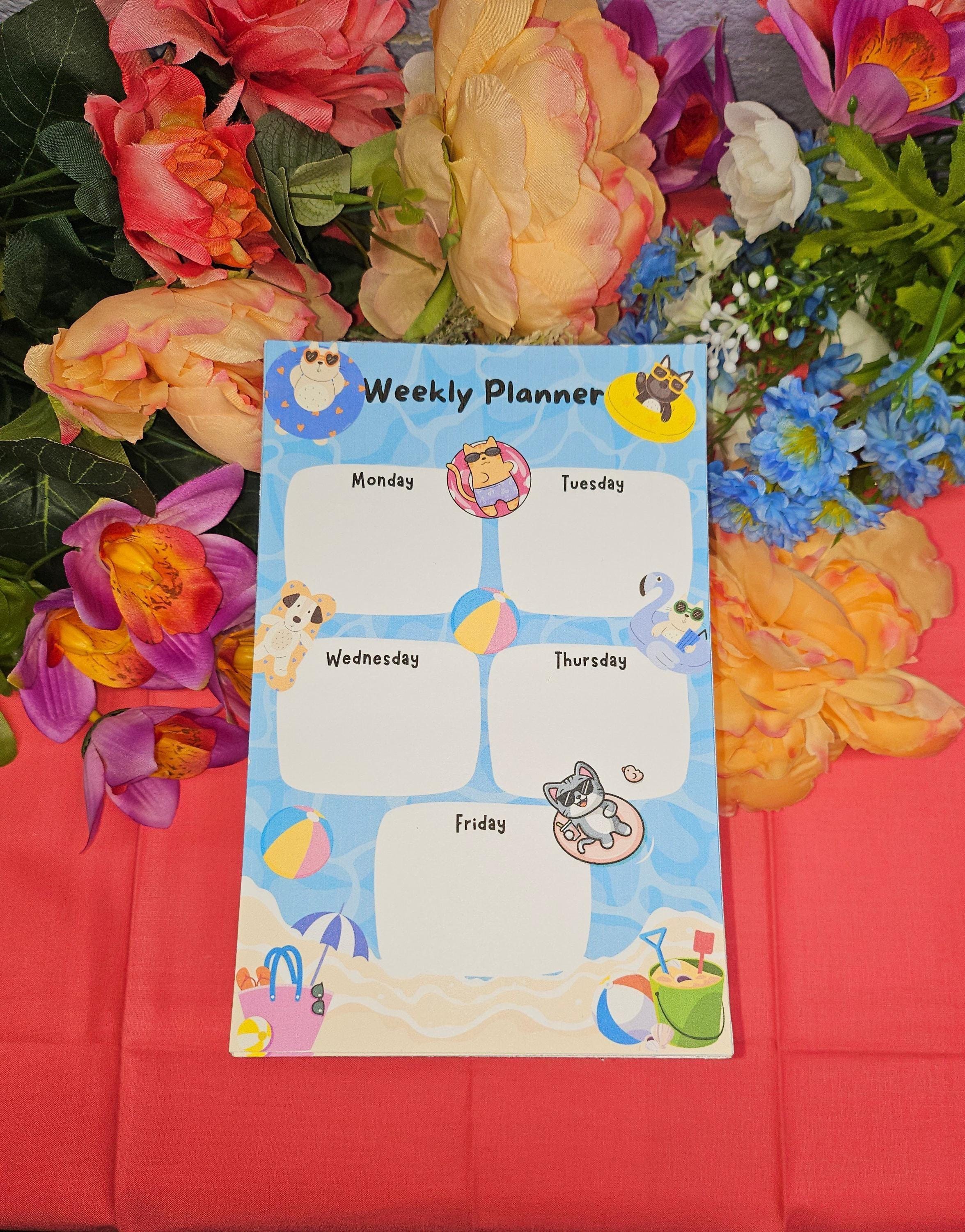 Summer Time Splash Daily Planner Notepad 5.5" x 8.5" - Autumnmist Boutique