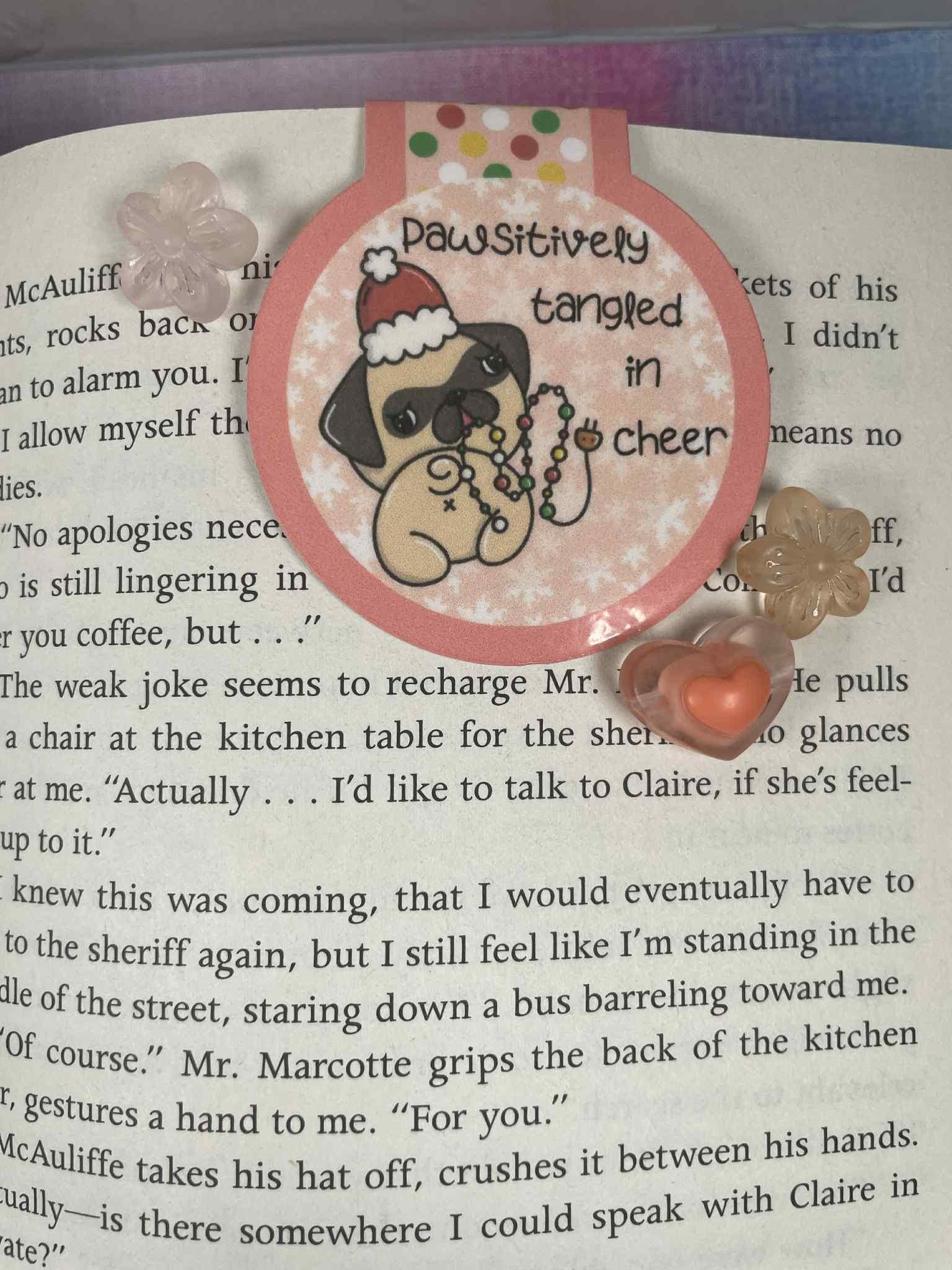 Pawsitivly Tangled Magnetic Bookmark - Autumnmist Boutique
