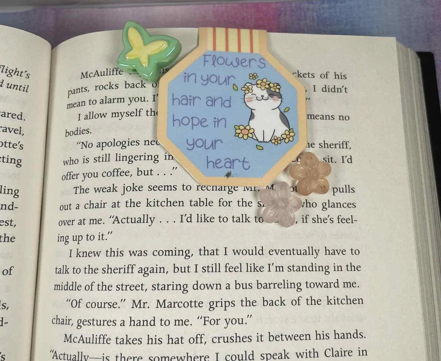 Daisy Heart Magnetic Bookmark - Autumnmist Boutique