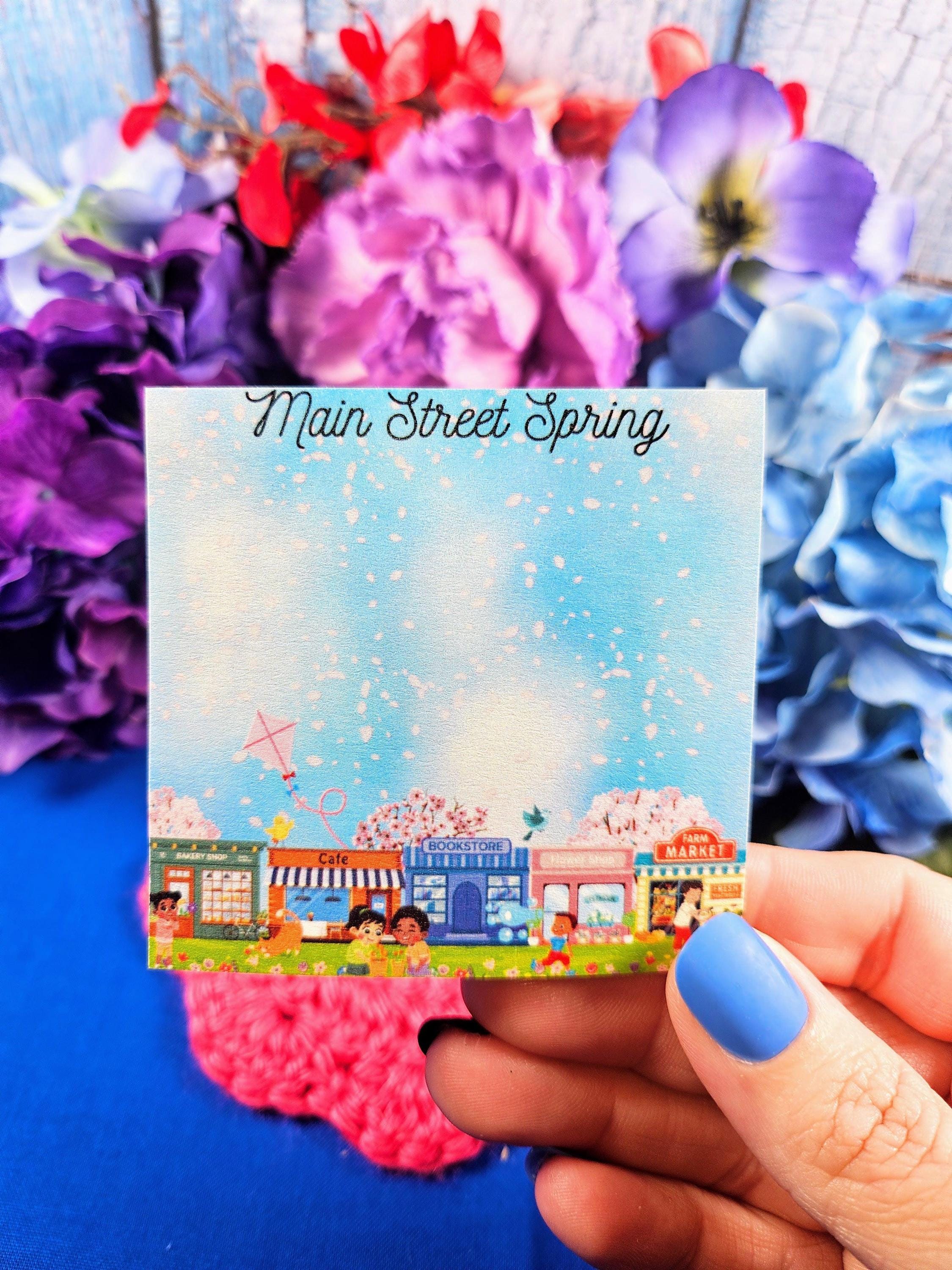 Main Street Spring Edition Sticky Notes 3" x 3" - Autumnmist Boutique