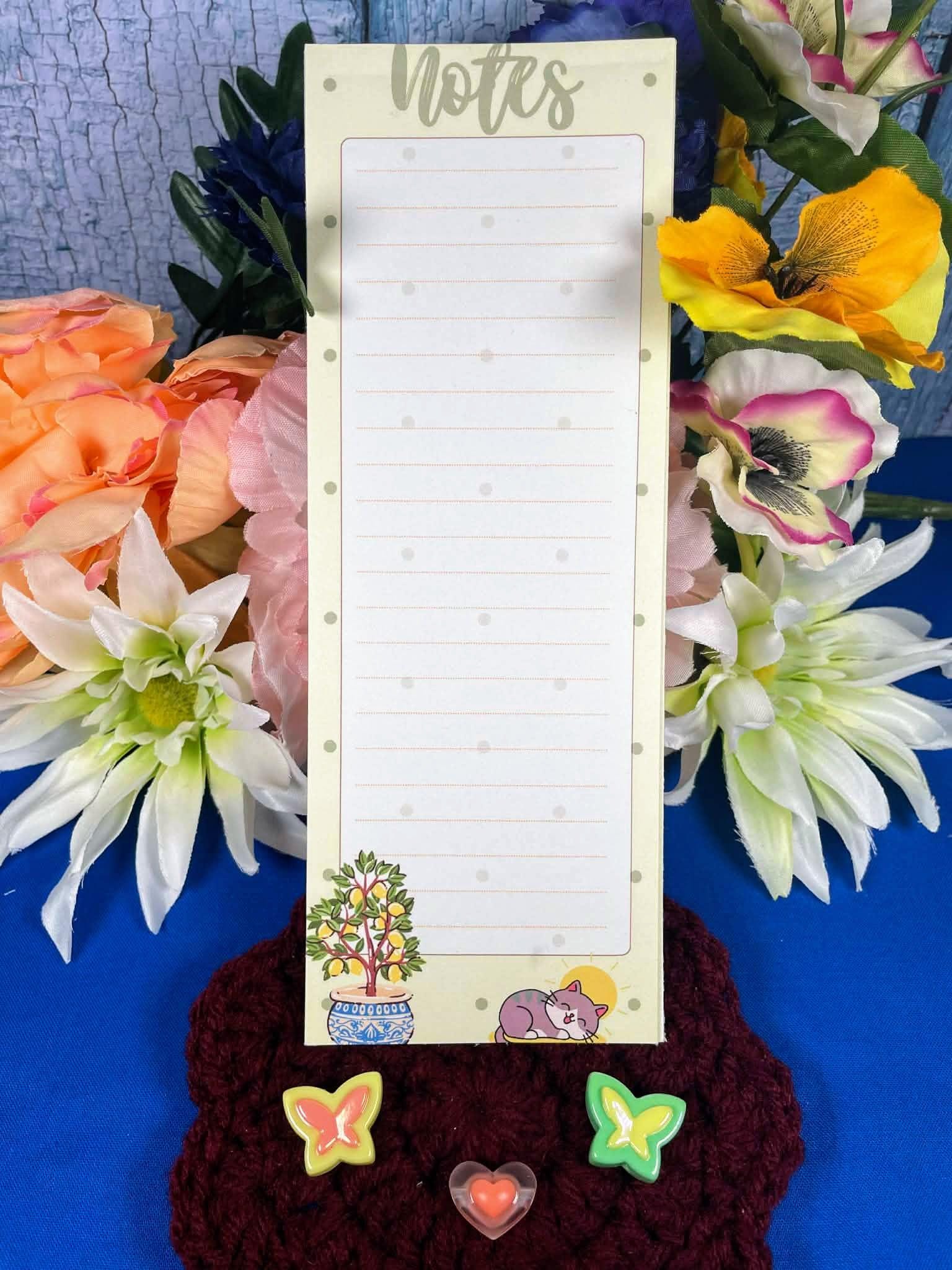 Lemon Tree Magnetic Notepad 3" x 8.5" Autumnmist Boutique