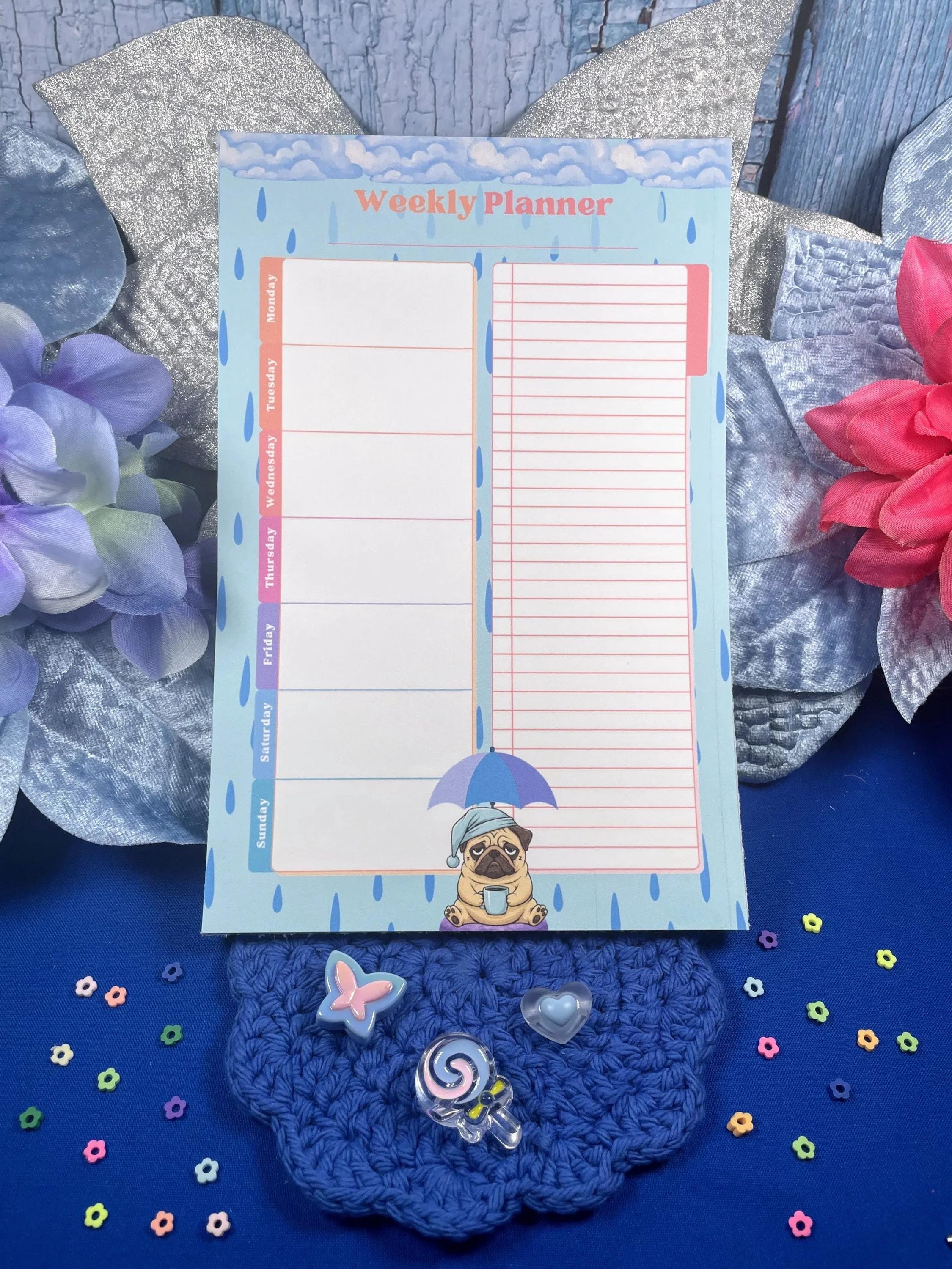 Rainy Dog Planner Notepad 5.5" x 8.5" - Autumnmist Boutique