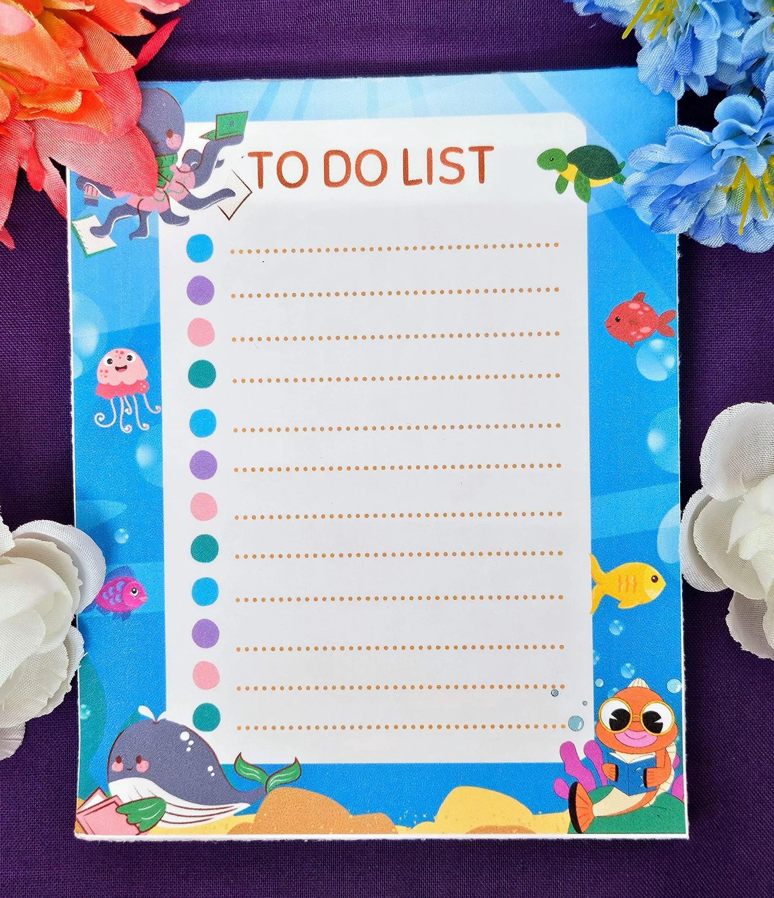 Sea Creature Reading Notepad 4.25" x 5.5" - Autumnmist Boutique