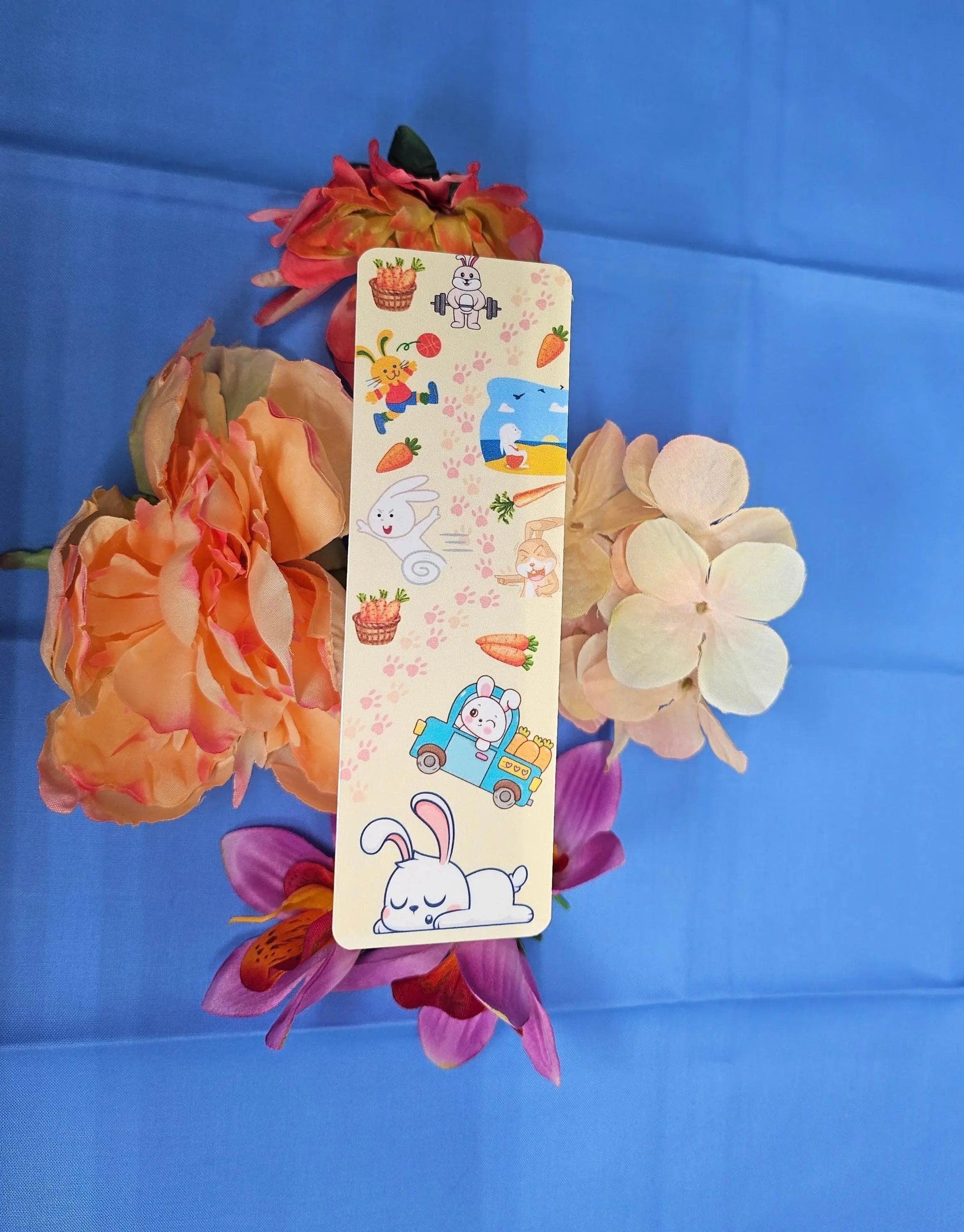 Bunny Carrot Fueled Adventures Laminated Bookmark - Autumnmist Boutique