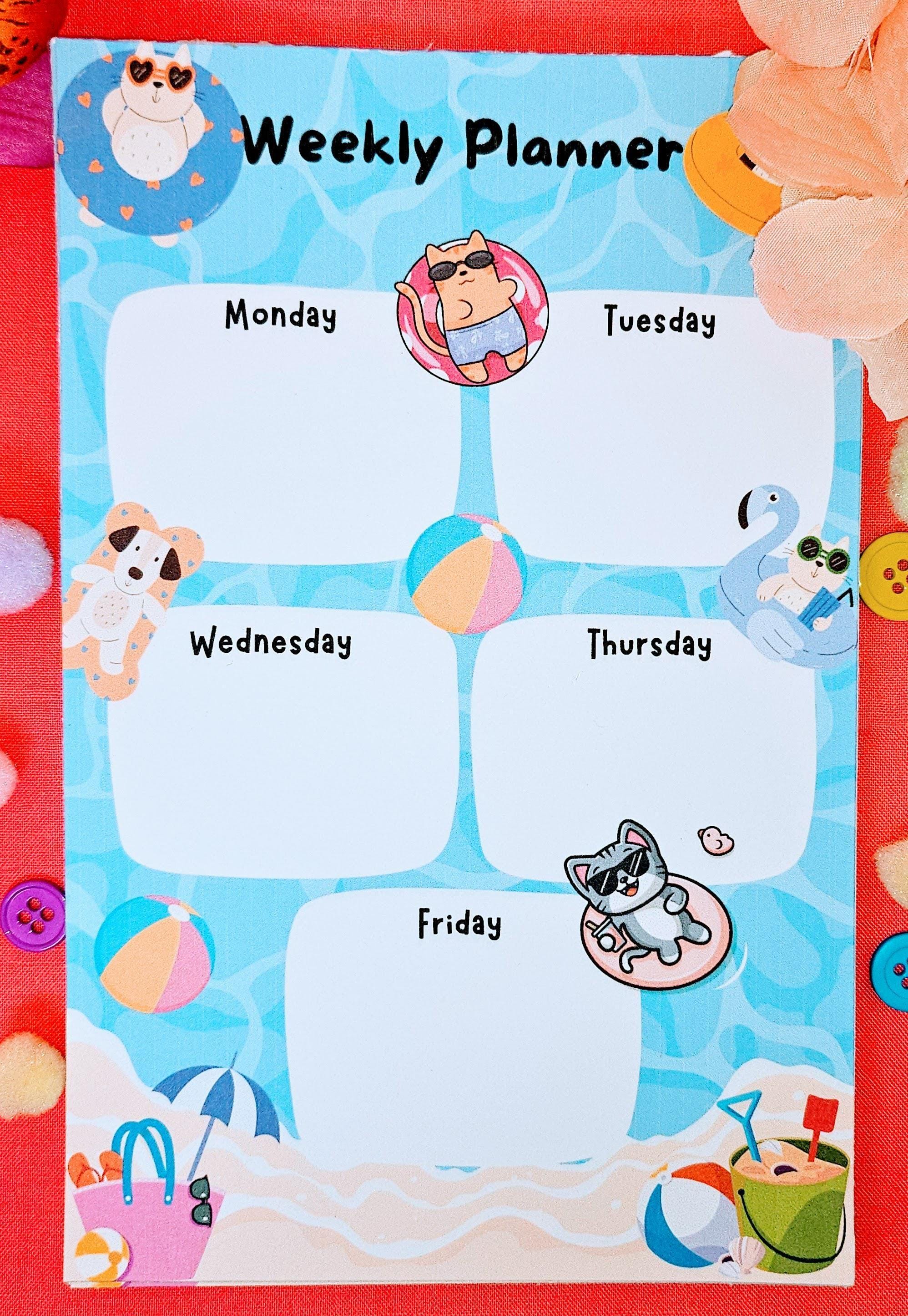Summer Time Splash Daily Planner Notepad 5.5" x 8.5" - Autumnmist Boutique