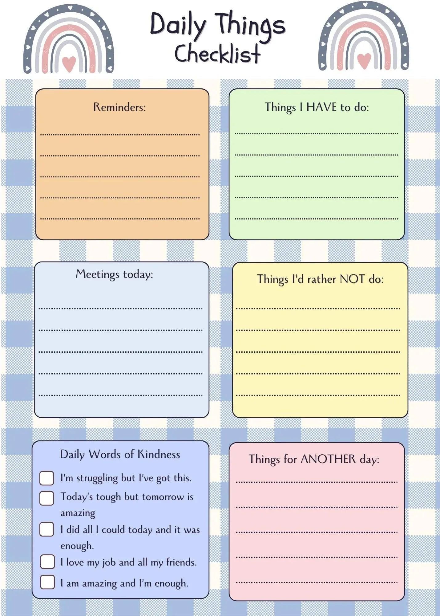 Rainbow Reflections Daily Planner Notepad 5.5" x 8.5" - Autumnmist Boutique