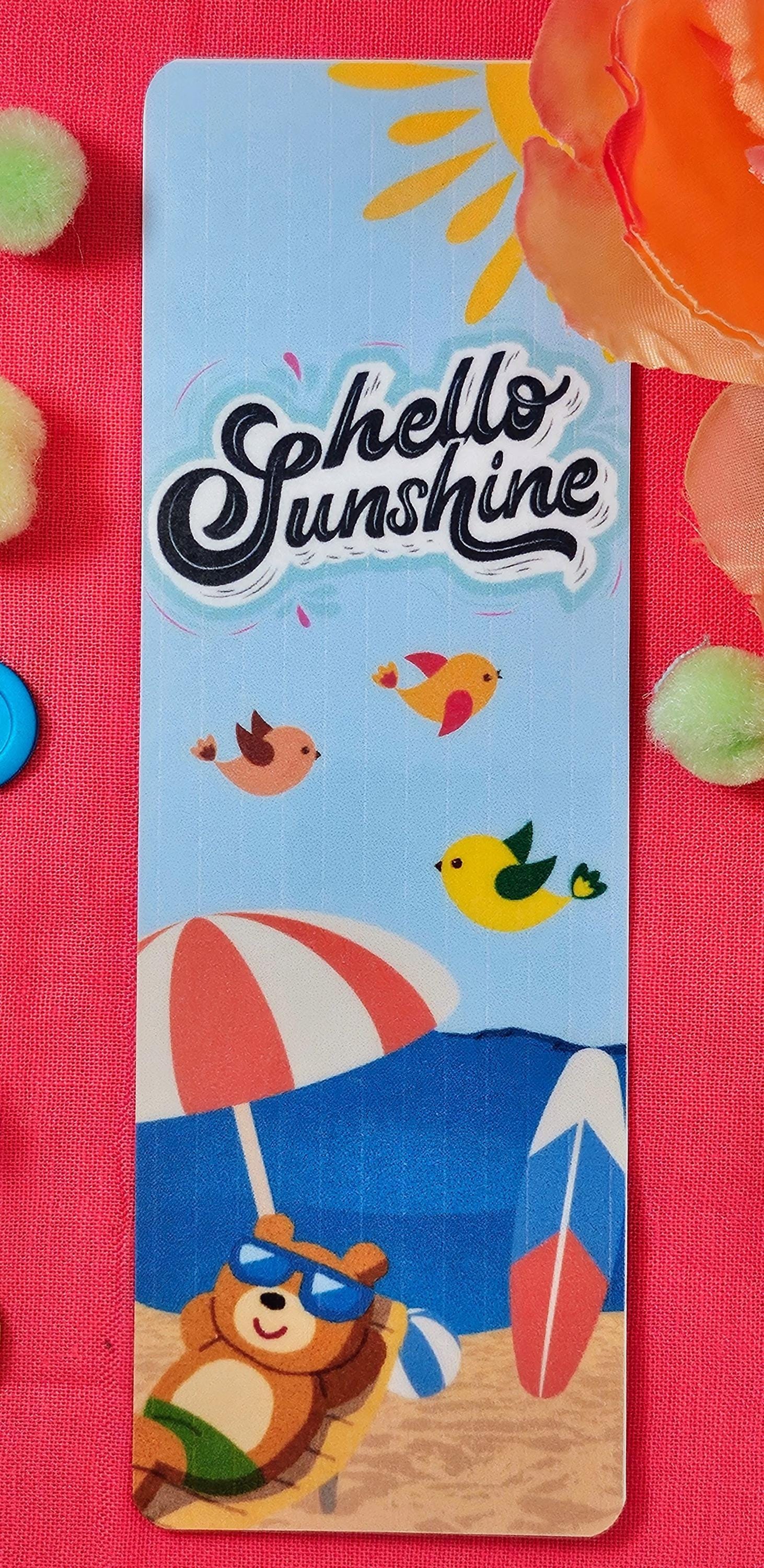Hello Sunshine Beach Vibes Laminated Bookmark - Autumnmist Boutique