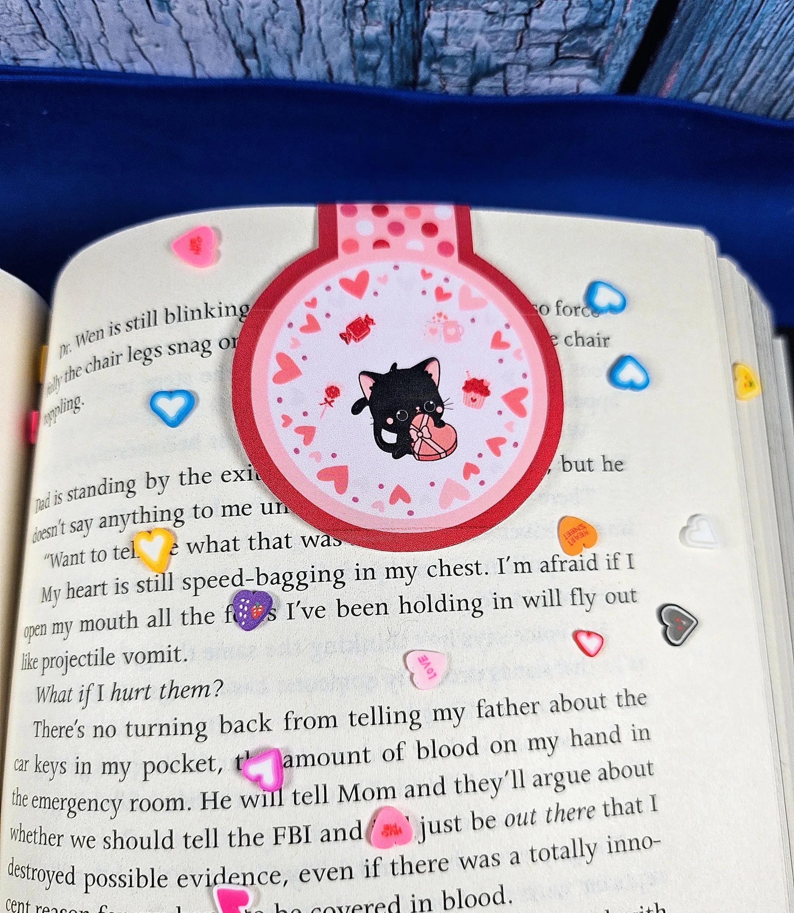 Valentine Whiskers Magnetic Bookmark - Autumnmist Boutique