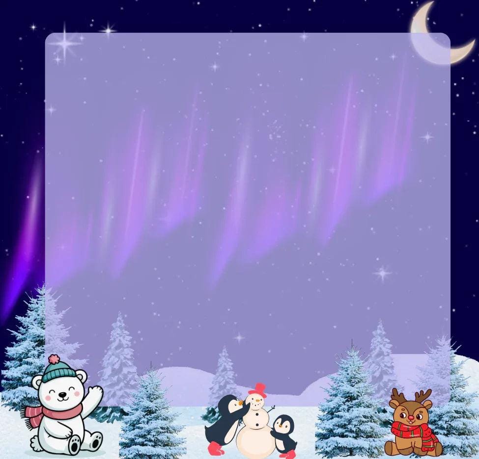 Winter Lights & Snow Friends Sticky Notes 3" x 3" - Autumnmist Boutique