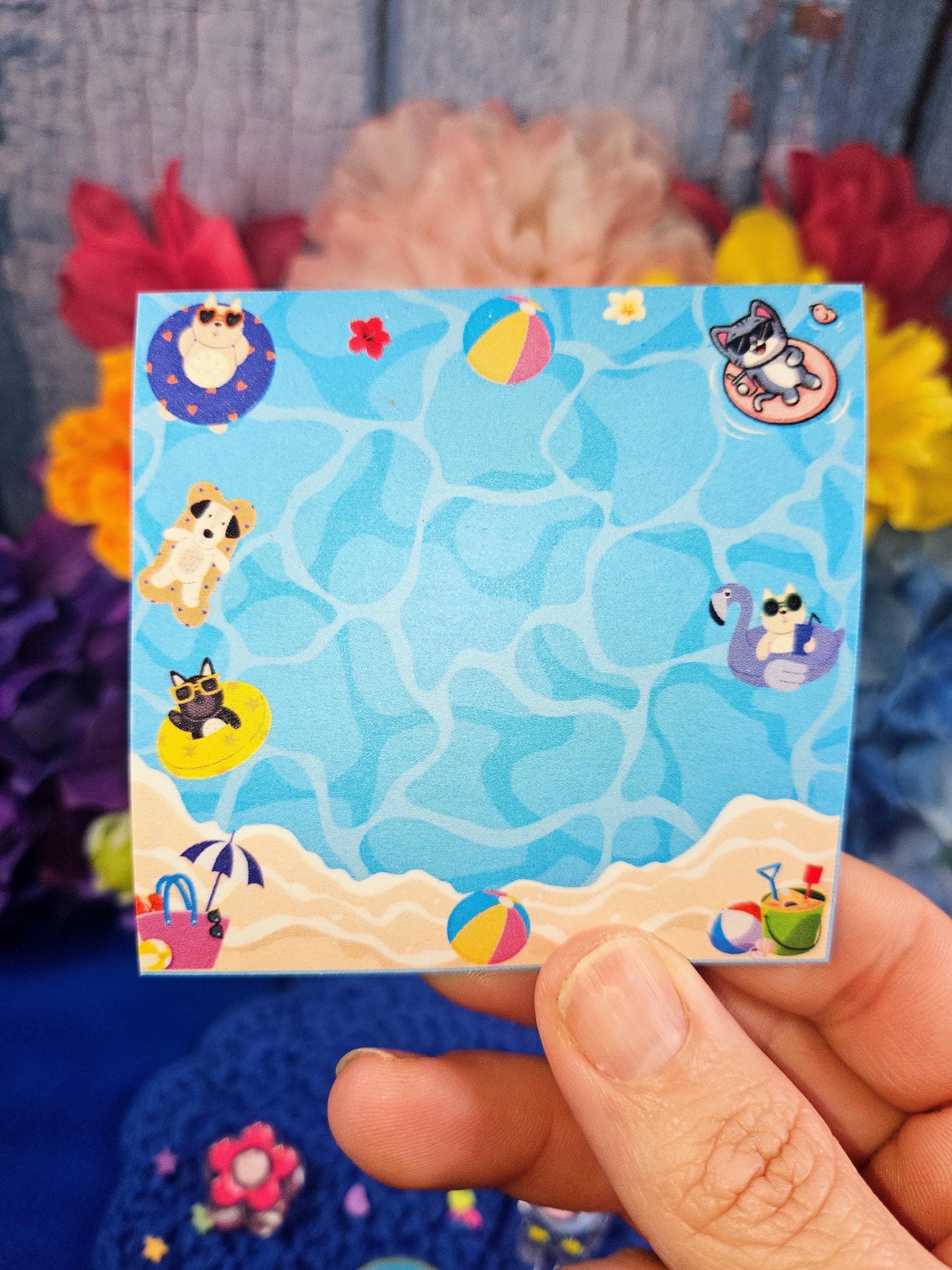 Summer Time Splash Sticky Notes 3" x 3" Autumnmist Boutique