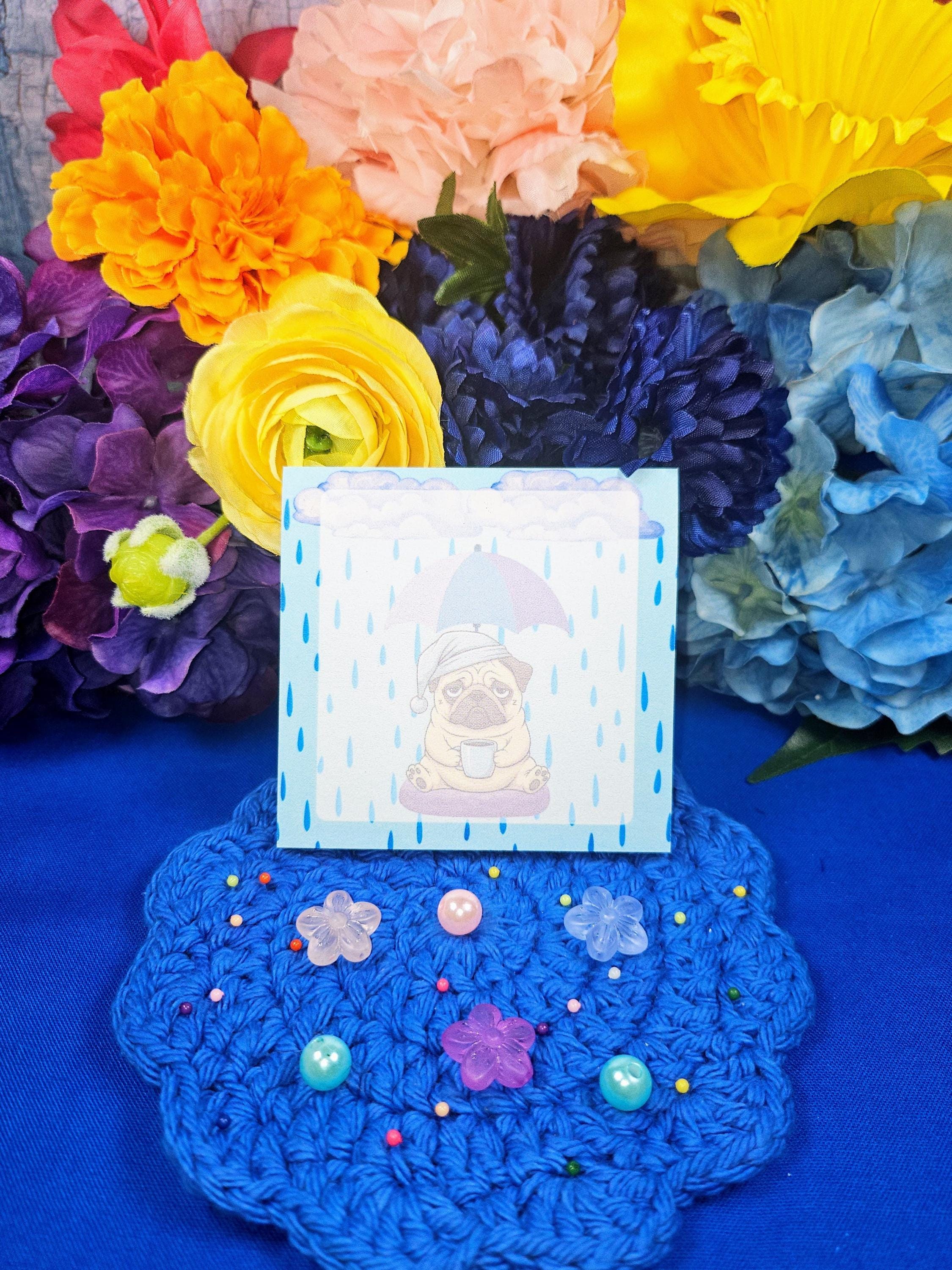 Rainy Dog Sticky Notes 3" x 3" Autumnmist Boutique