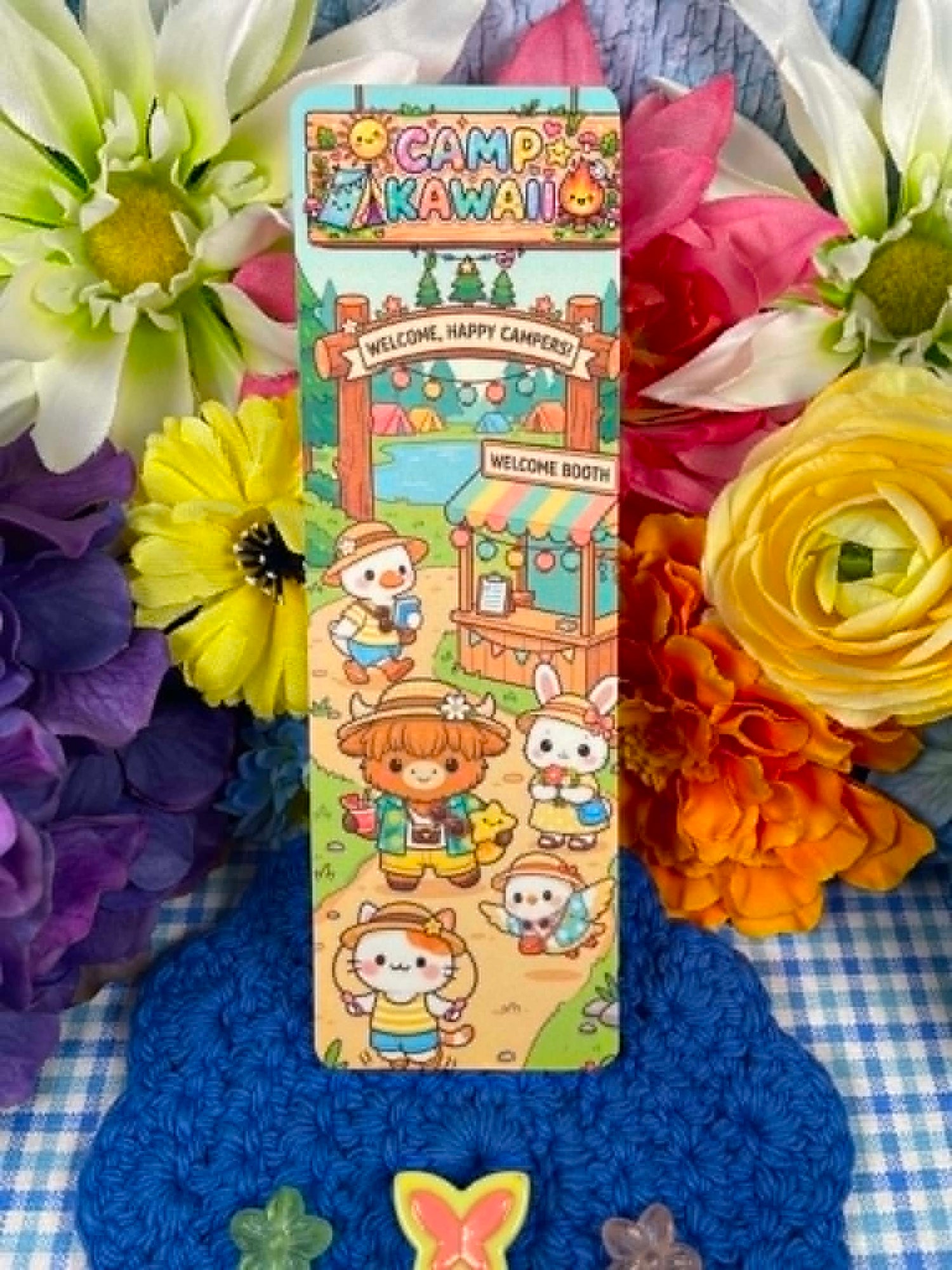 Camp Kawaii Welcome Booth Laminated Bookmark Autumnmist Boutique