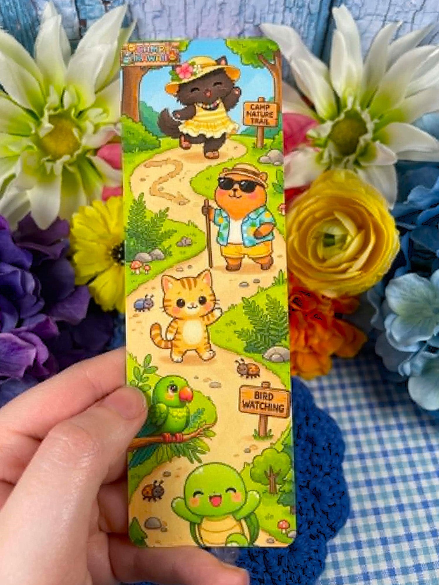 Camp Kawaii Nature Hike Laminated Bookmark Autumnmist Boutique