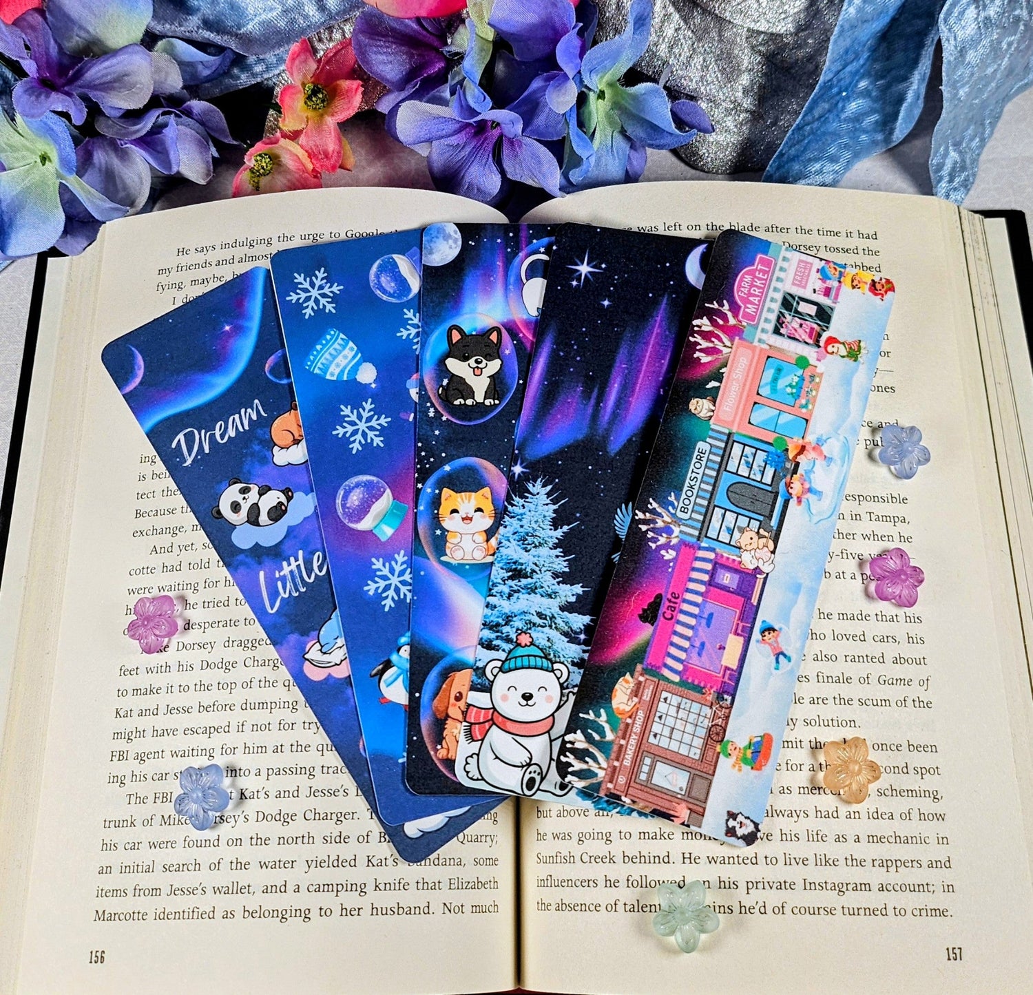 Winter Nights Bookmark Set Autumnmist Boutique