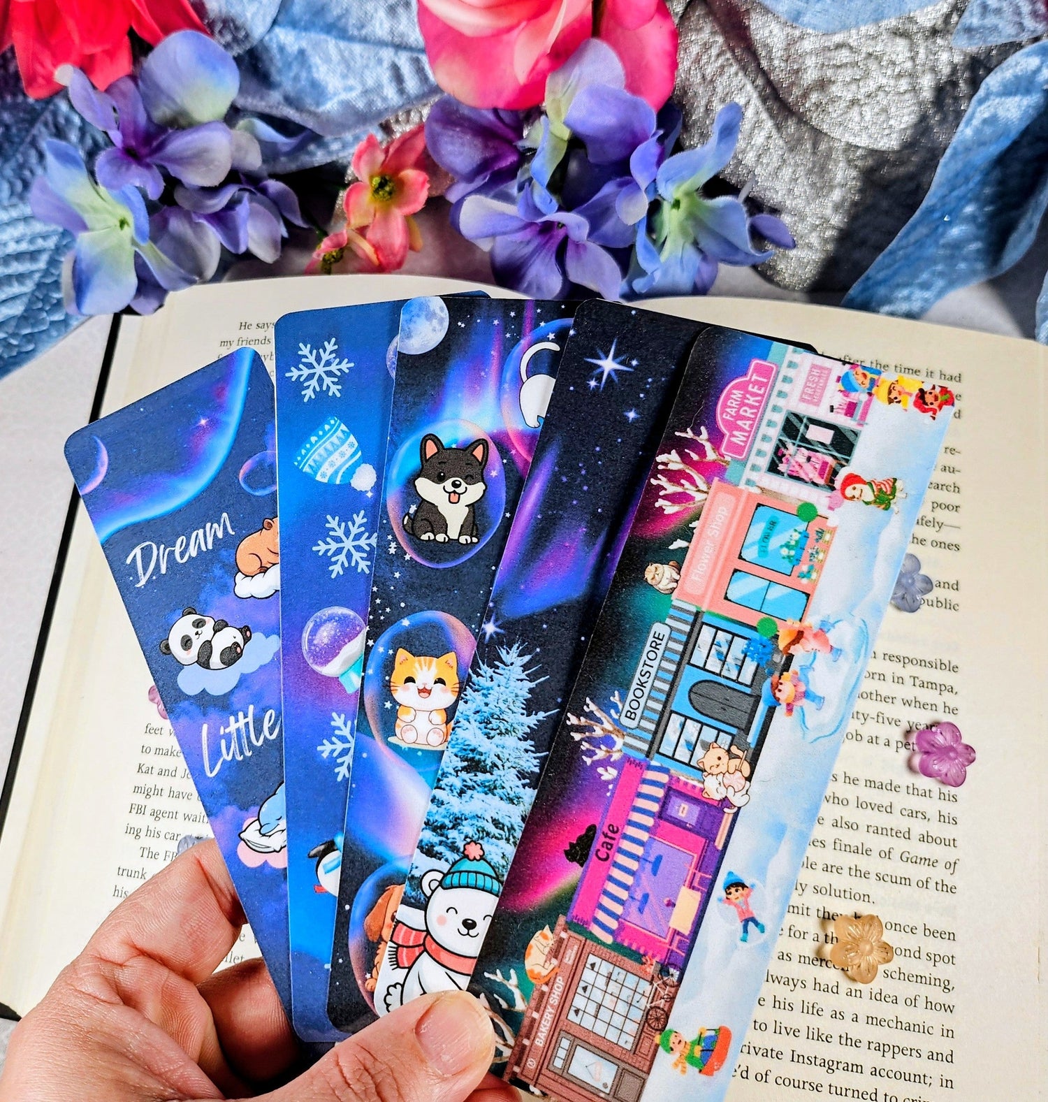 Winter Nights Bookmark Set Autumnmist Boutique