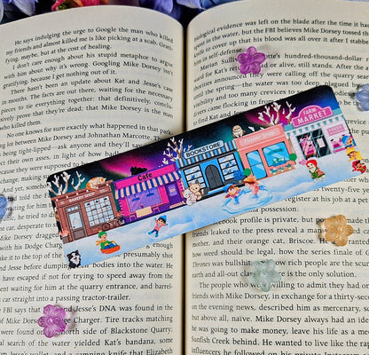 Main Street Winter Nights Bookmark Autumnmist Boutique