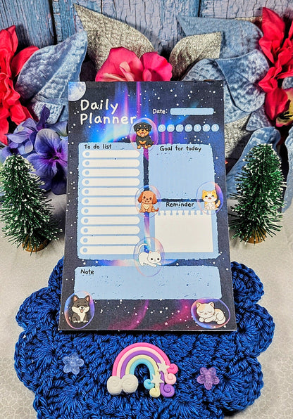 Celestial Bubble Buddies Planner Notepad 5.5" x 8.5" Autumnmist Boutique
