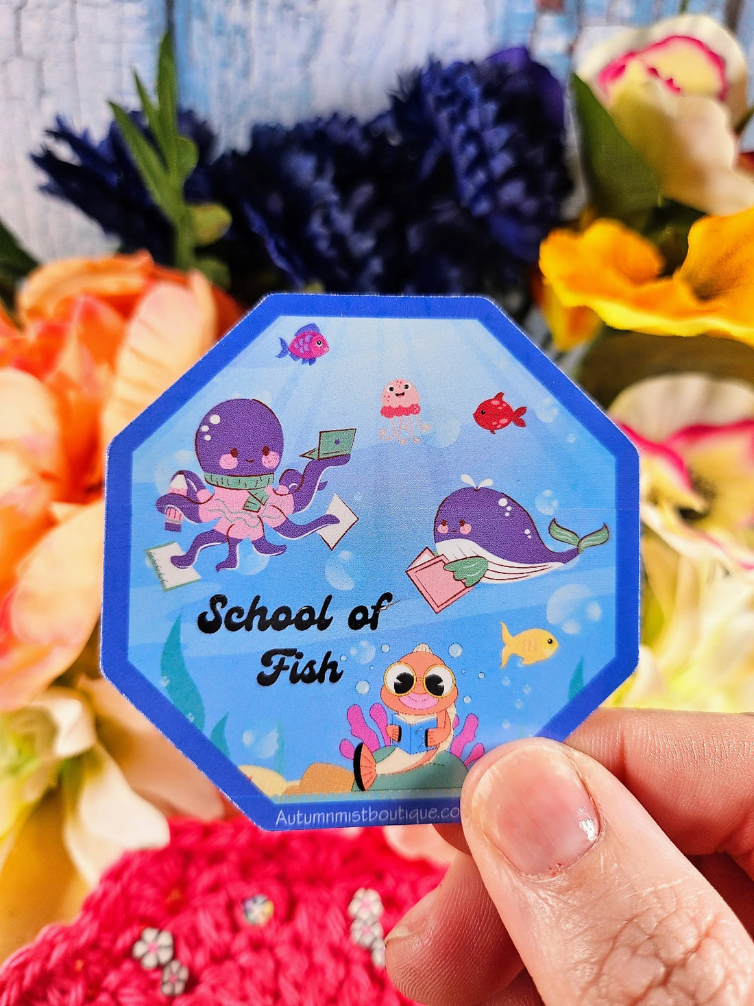 Underwater Reading Vinyl Sticker - Autumnmist Boutique