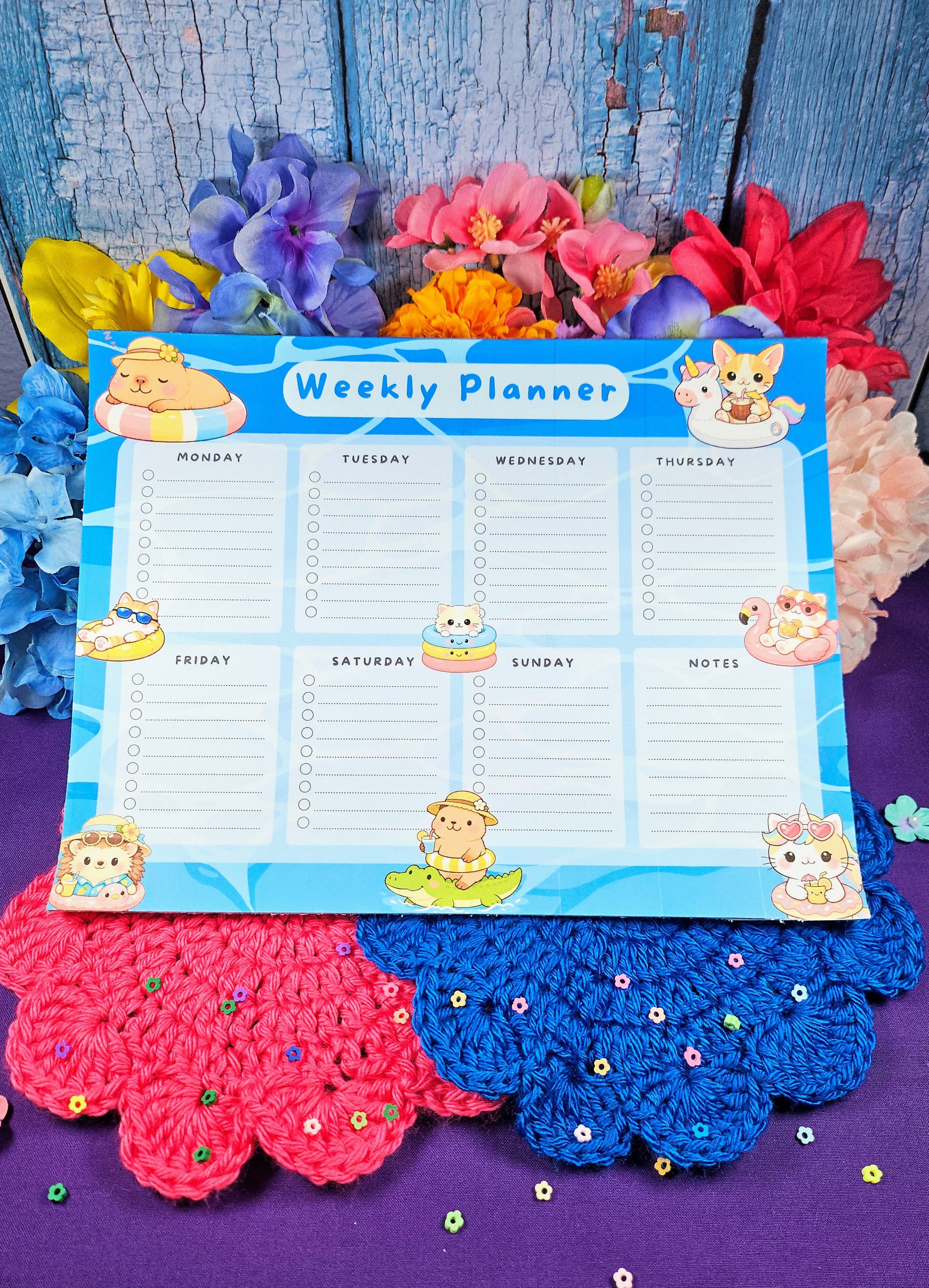 Pool Party Weekly Planner Notepad 8.5" x 11" Autumnmist Boutique