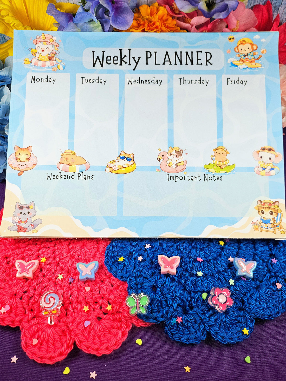 Beach Day Weekly Planner Notepad 8.5" x 11" Autumnmist Boutique