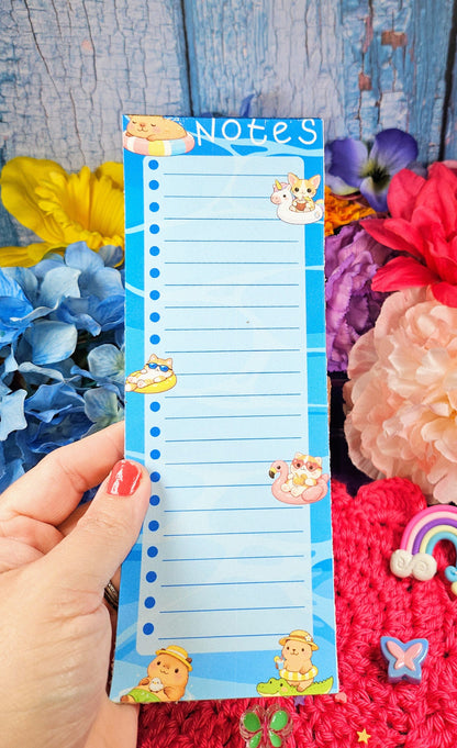 Pool Party Magnetic Notepad 3" x 8.5" Autumnmist Boutique