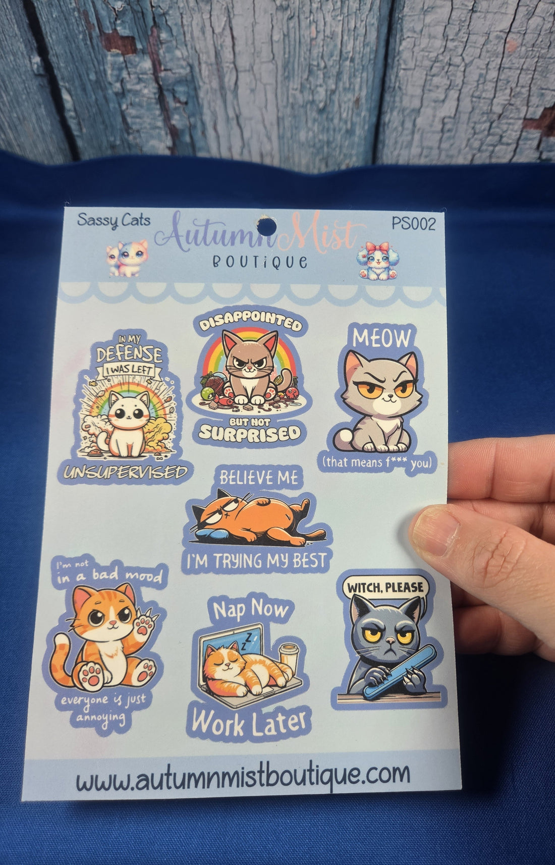 Sassy Cats Vinyl Sticker Sheet Autumnmist Boutique