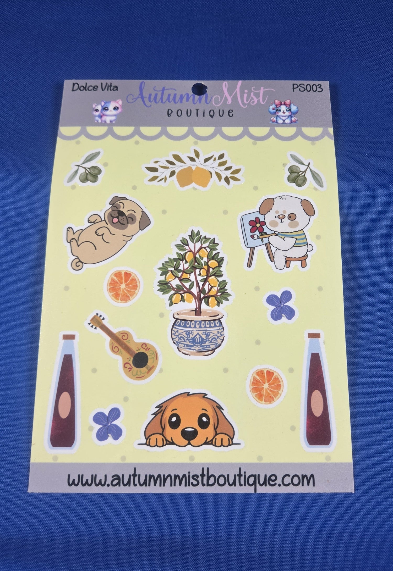 Dolce Vita Vinyl Sticker Sheet Autumnmist Boutique