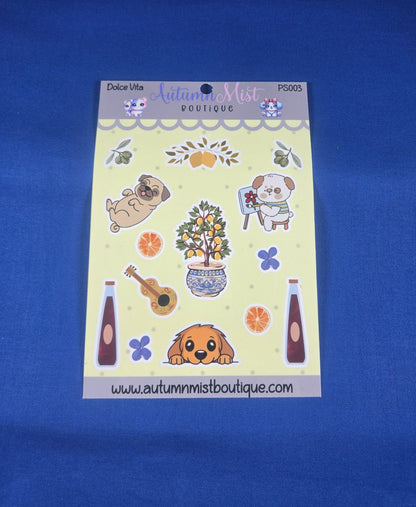 Dolce Vita Vinyl Sticker Sheet Autumnmist Boutique