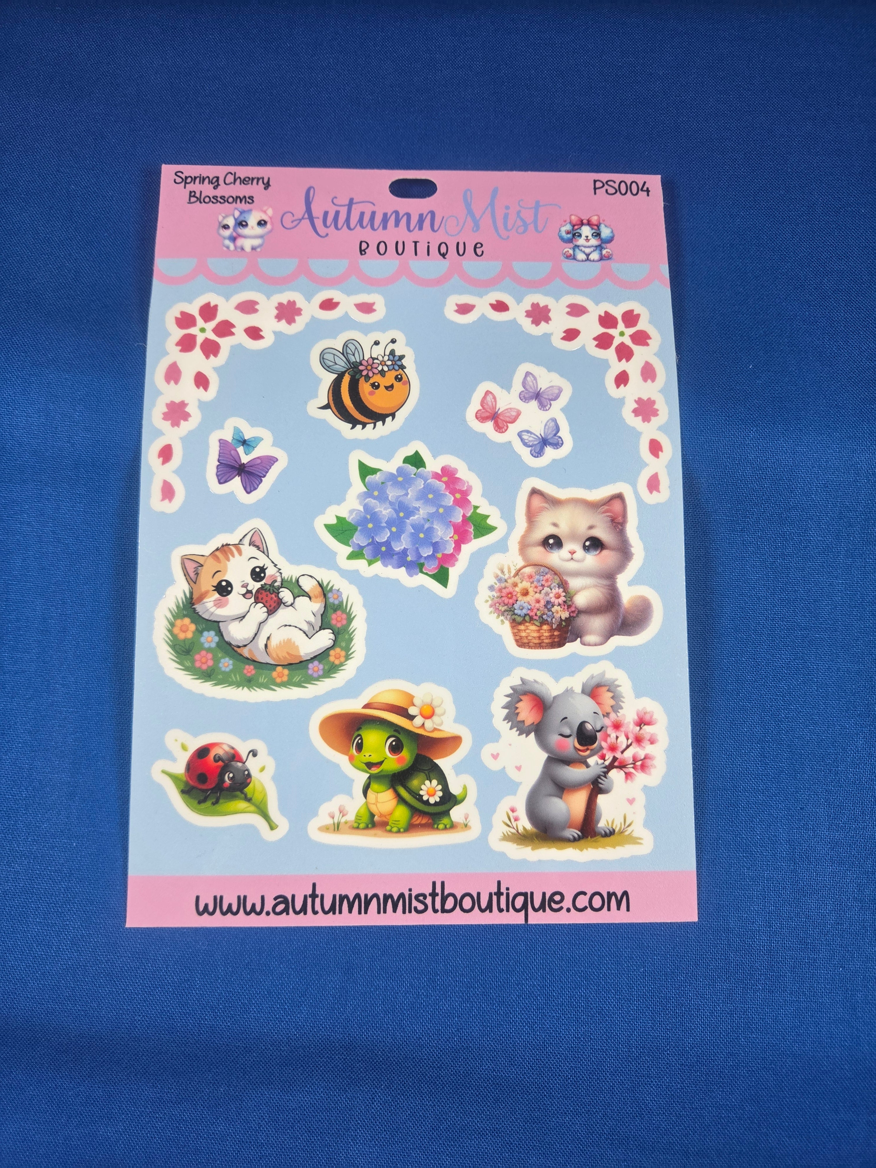 Cherry Blossom Fun Vinyl Sticker Sheet Autumnmist Boutique