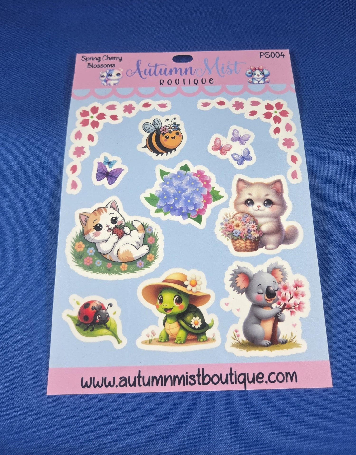 Cherry Blossom Fun Vinyl Sticker Sheet Autumnmist Boutique