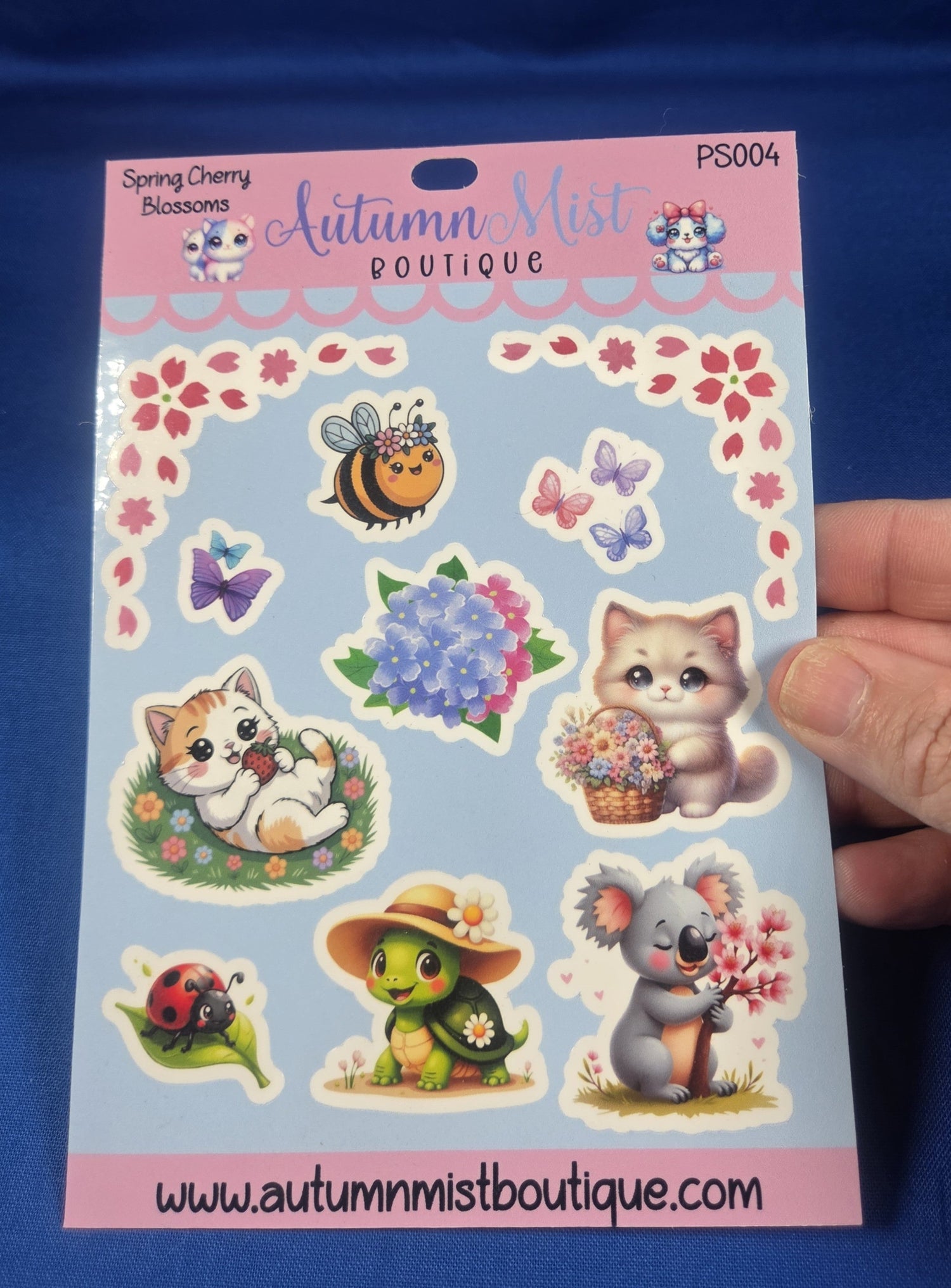 Cherry Blossom Fun Vinyl Sticker Sheet Autumnmist Boutique