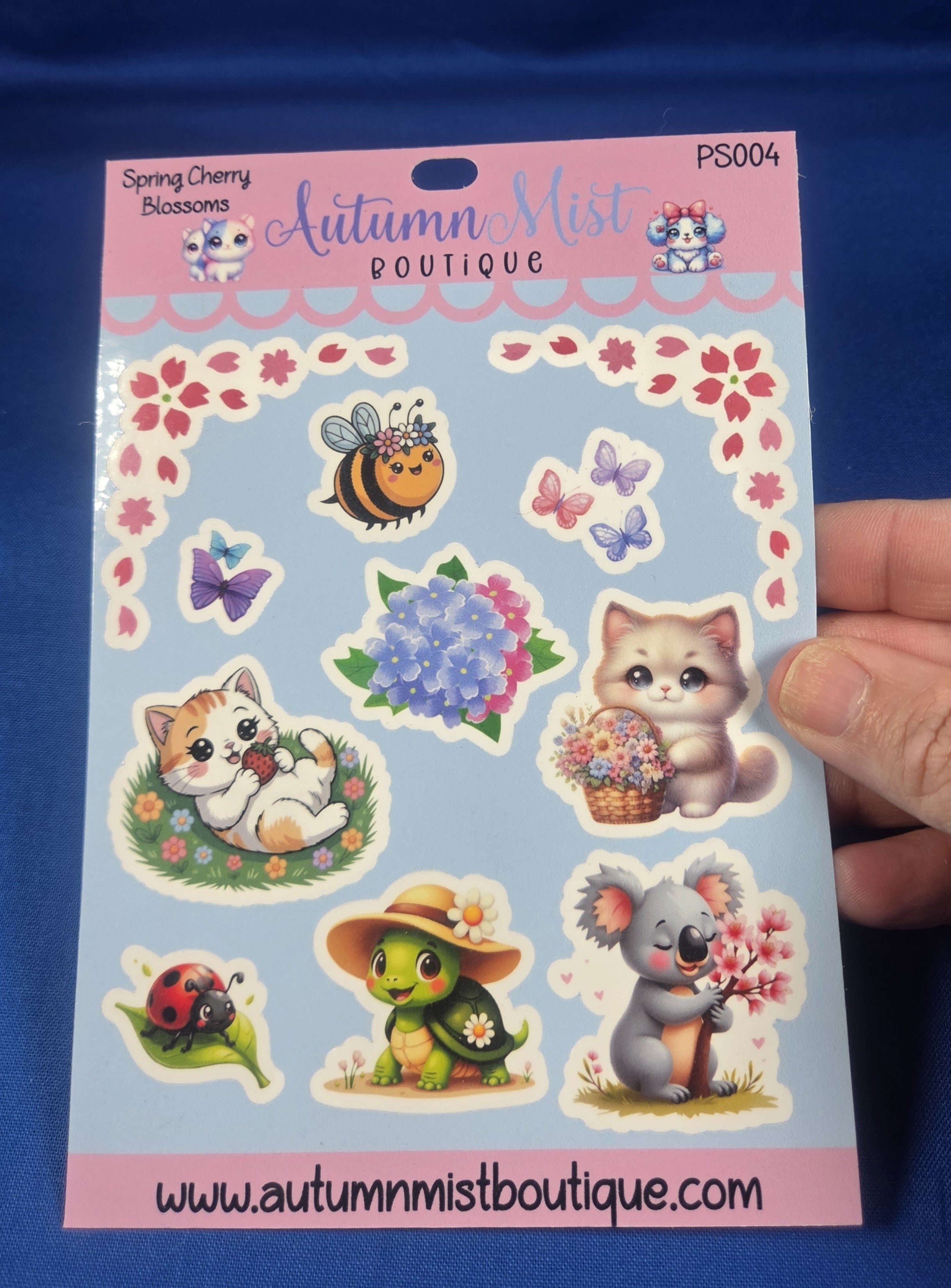 Cherry Blossom Fun Vinyl Sticker Sheet Autumnmist Boutique