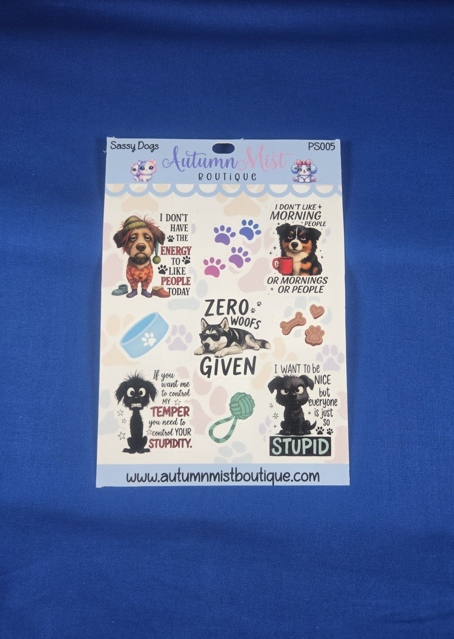 Sassy Dogs Vinyl Sticker Sheet Autumnmist Boutique