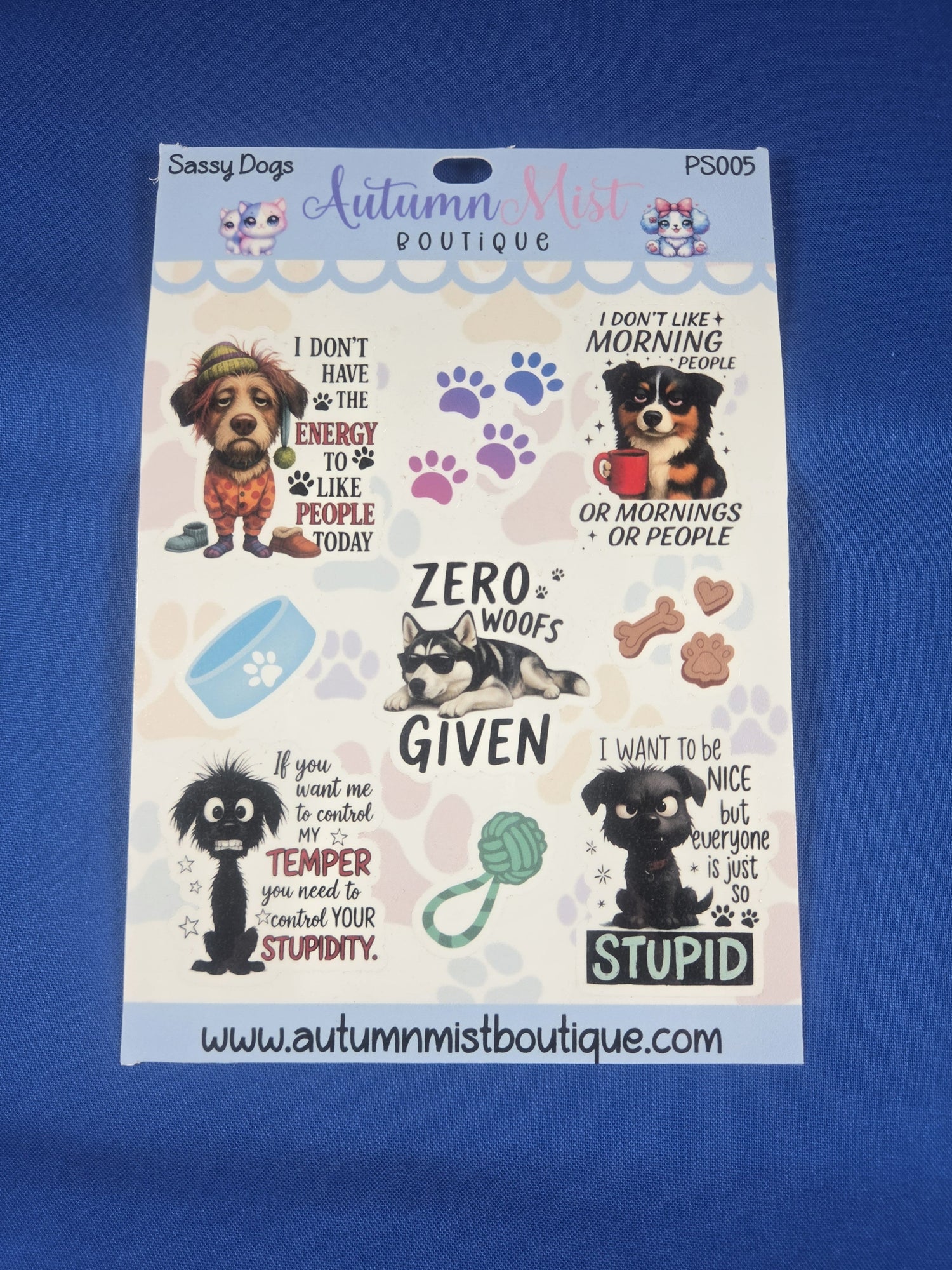 Sassy Dogs Vinyl Sticker Sheet Autumnmist Boutique
