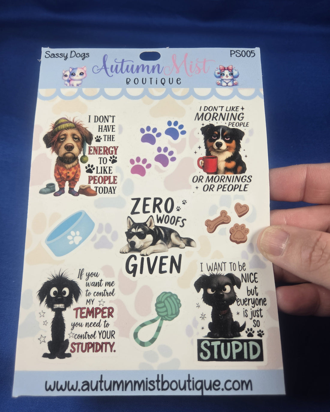 Sassy Dogs Vinyl Sticker Sheet Autumnmist Boutique