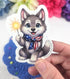 Stars & Stripes Husky Vinyl Sticker Autumnmist Boutique