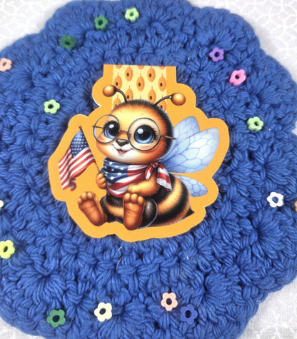 Patriotic Bumblebee Magnetic Bookmark Autumnmist Boutique