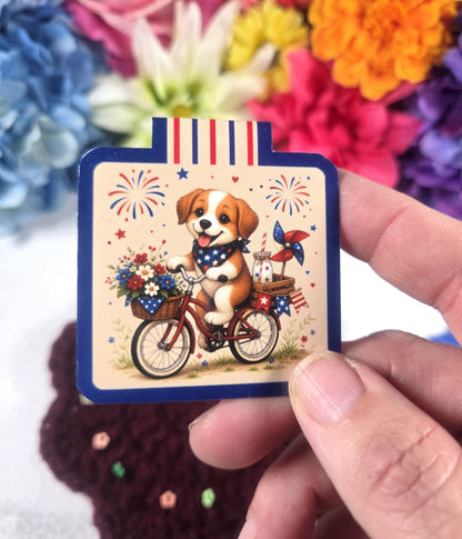 Patriotic Dog Magnetic Bookmark Autumnmist Boutique