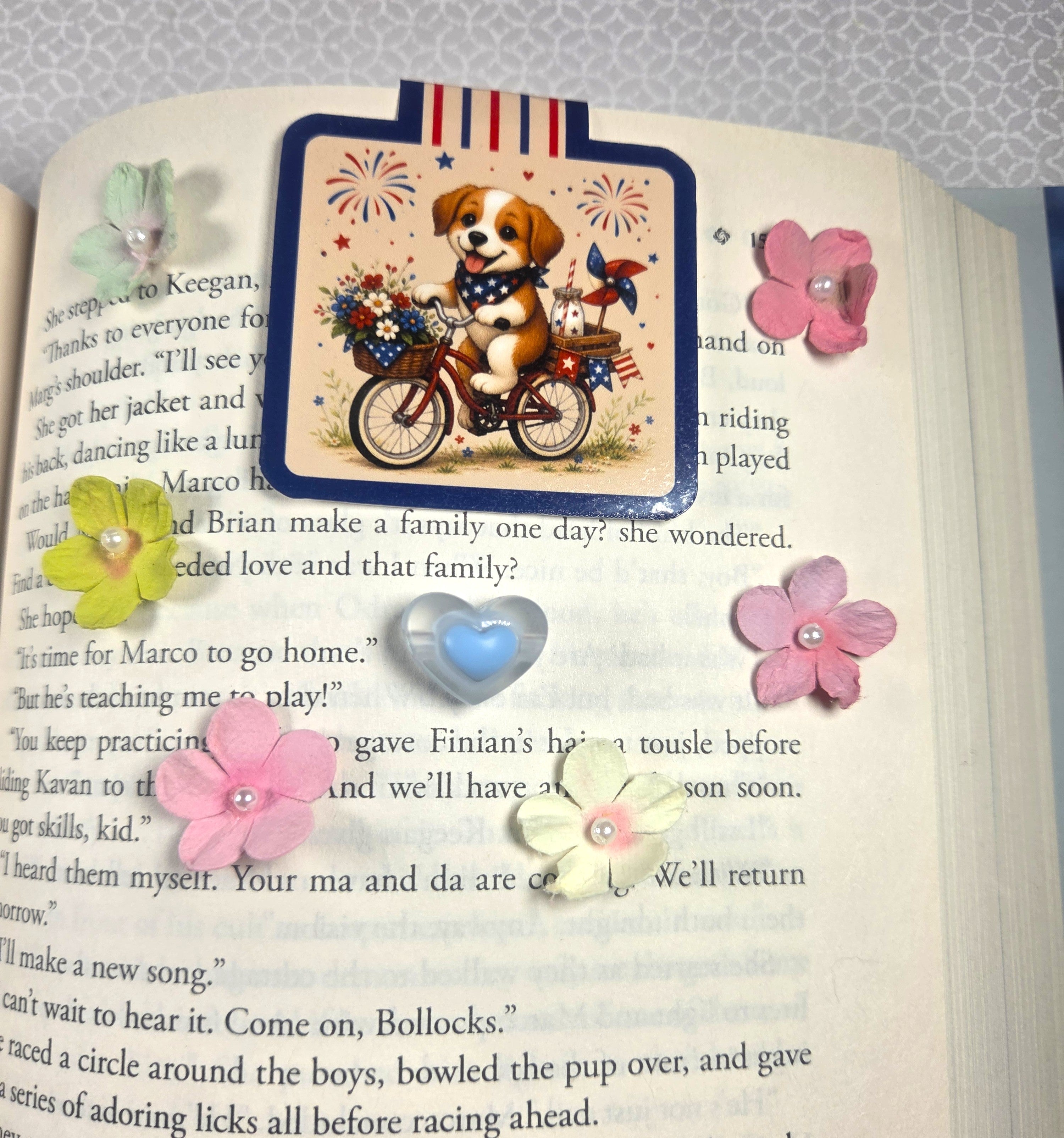 Patriotic Dog Magnetic Bookmark Autumnmist Boutique