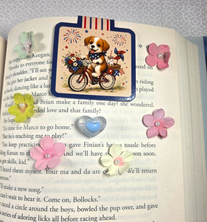 Patriotic Dog Magnetic Bookmark Autumnmist Boutique