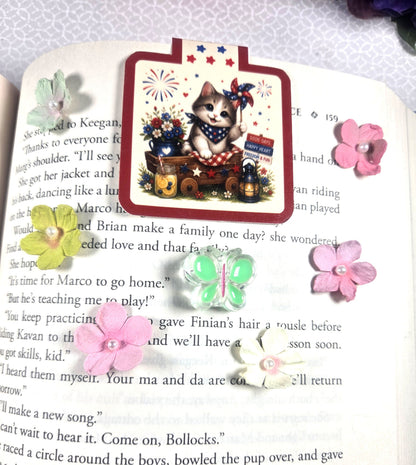 Patriotic Cat Magnetic Bookmark Autumnmist Boutique