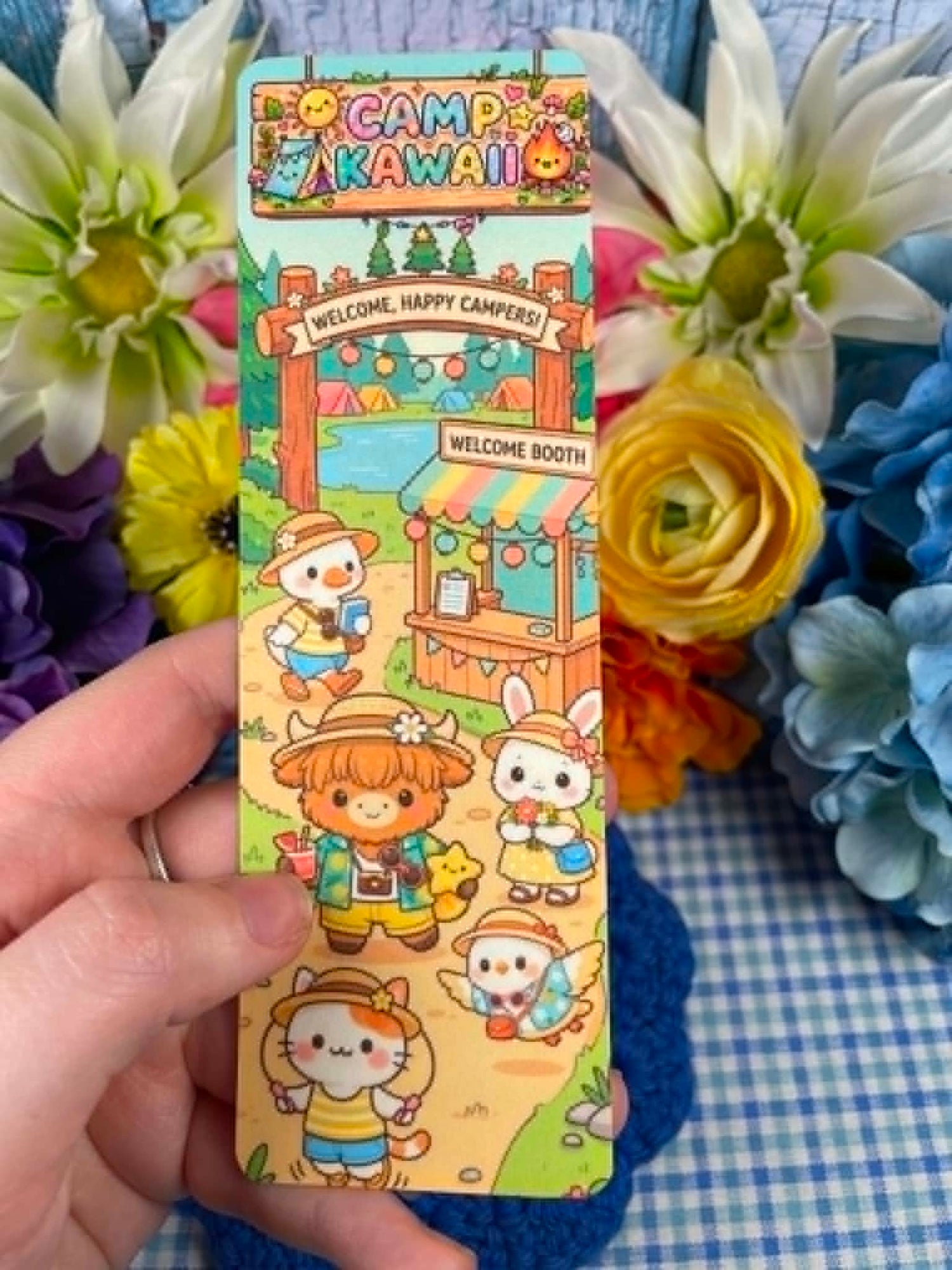 Camp Kawaii Welcome Booth Laminated Bookmark Autumnmist Boutique