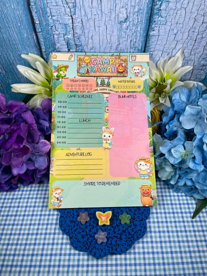 Camp Kawaii Daily Adventure Planner Notepad 5.5" x 8.5" Autumnmist Boutique
