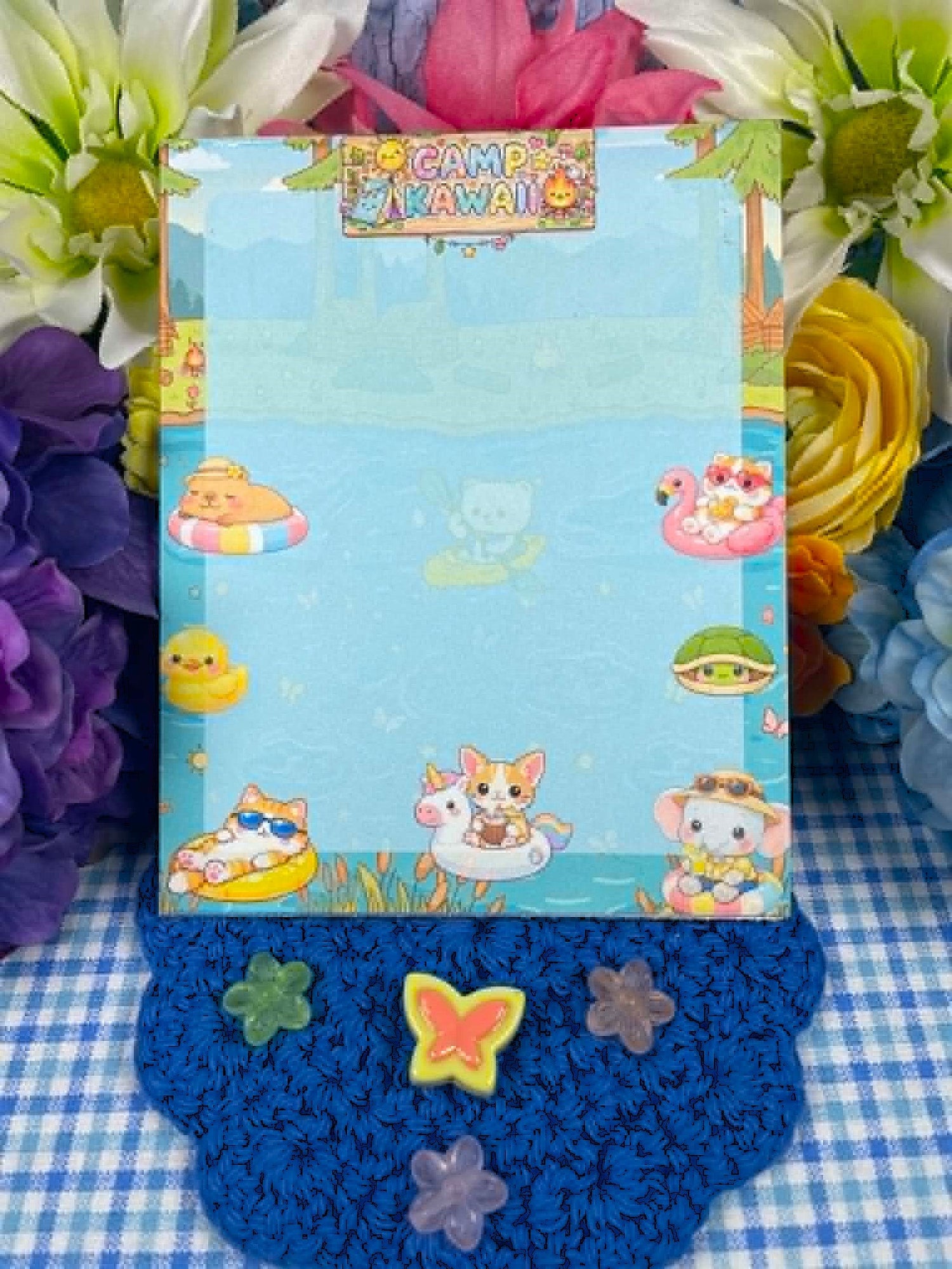 Camp Kawaii Lazy Lake Day Notepad 4.25" x 5.5" Autumnmist Boutique